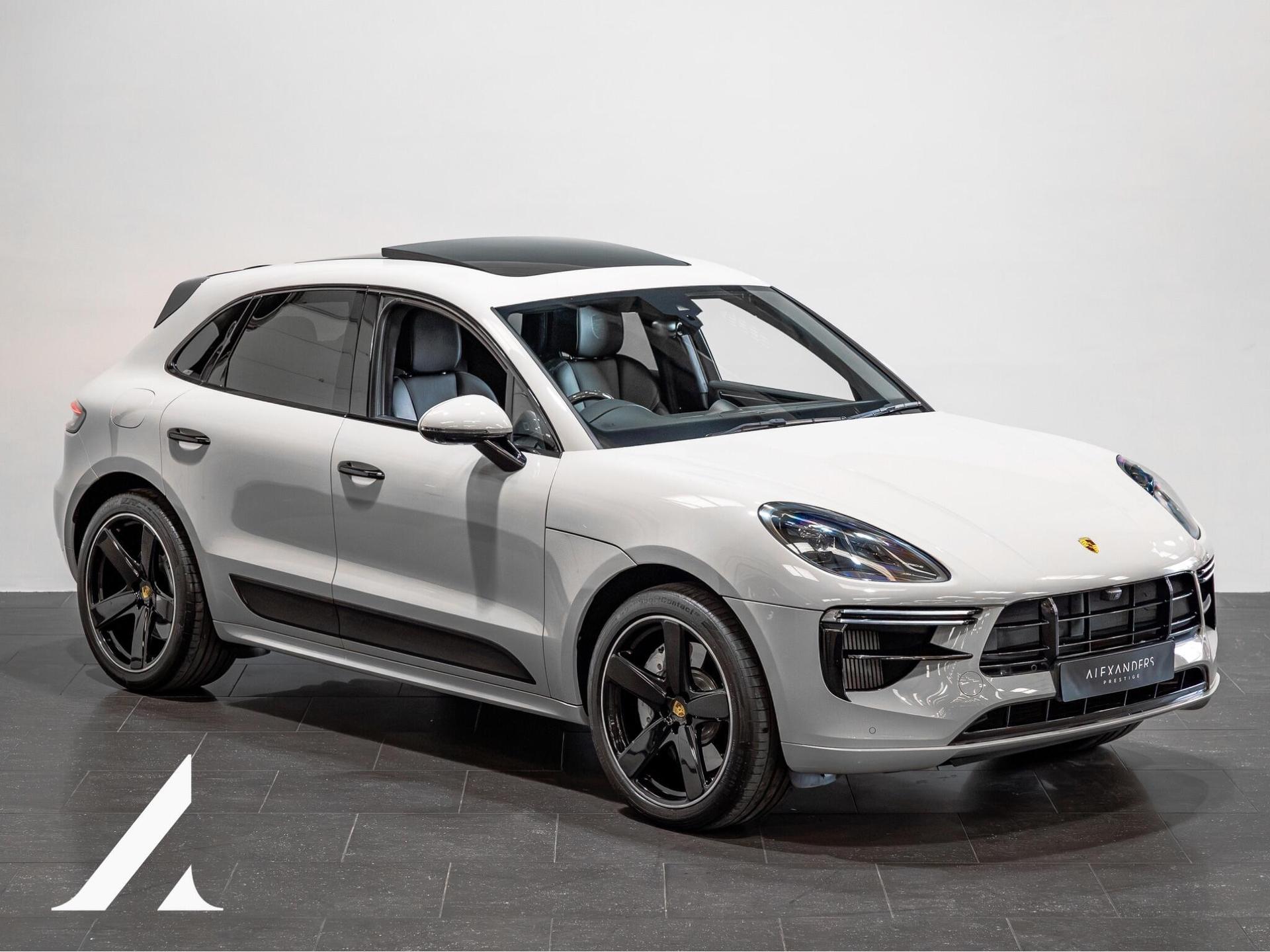 An exterior shot of the front right on a 2020 Porsche Macan