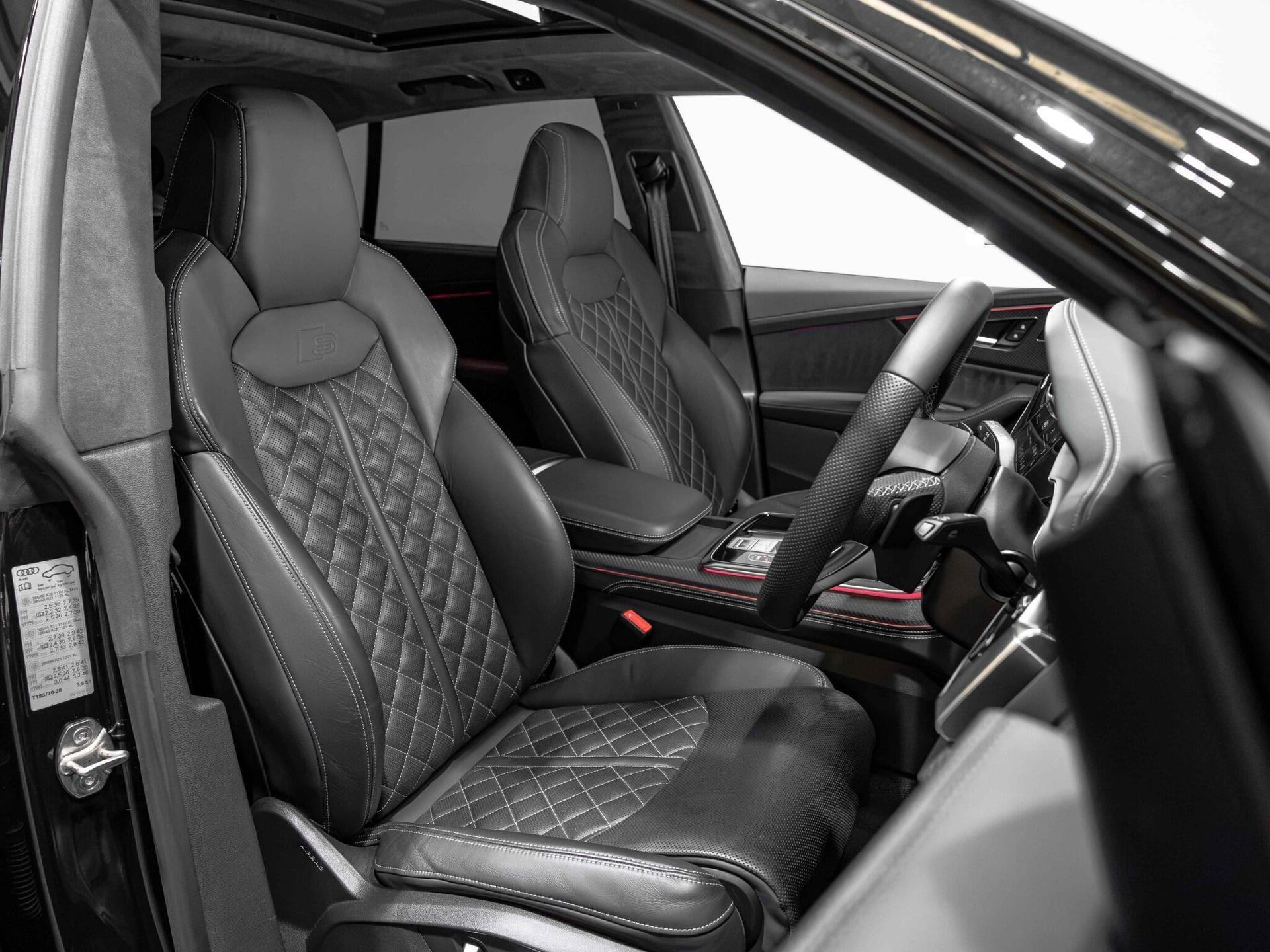 An interior shot of the driver seat on a 2024 Audi SQ8