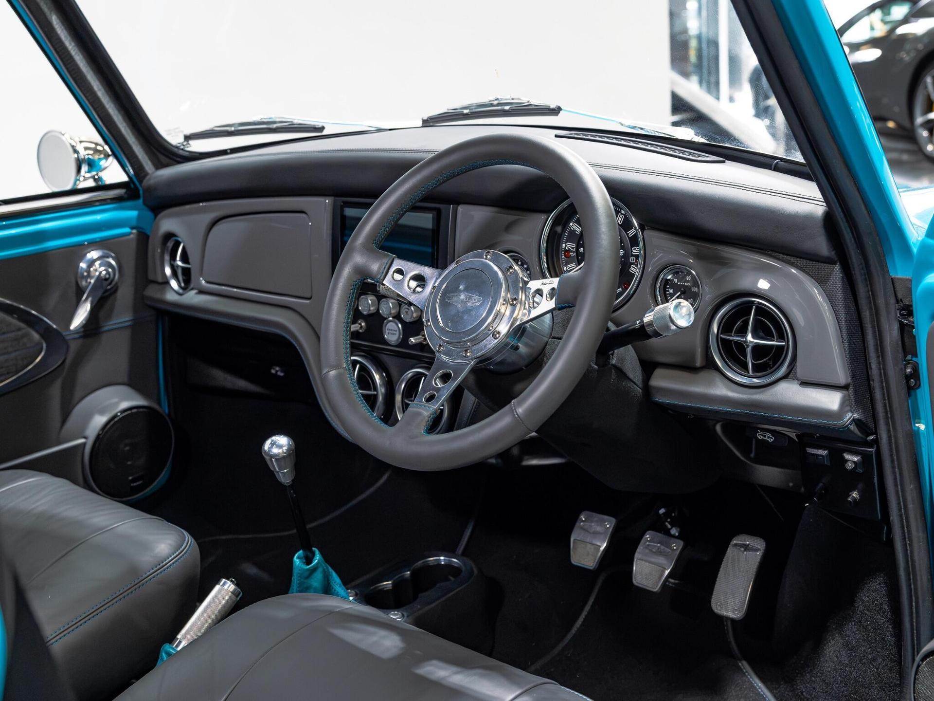 An interior shot of the interior front on a 1997 Rover Mini