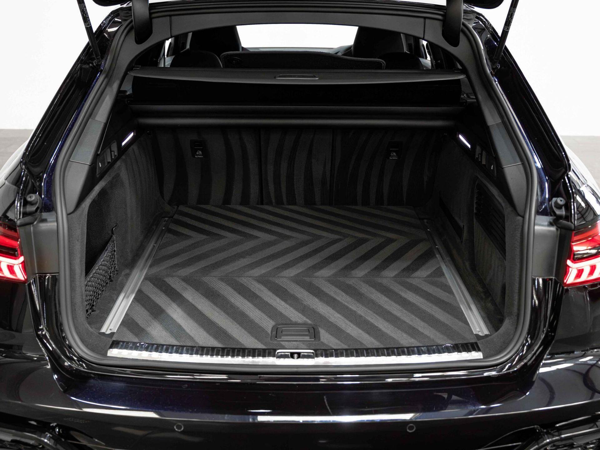 An interior shot of the boot on a 2023 Audi RS6 Avant