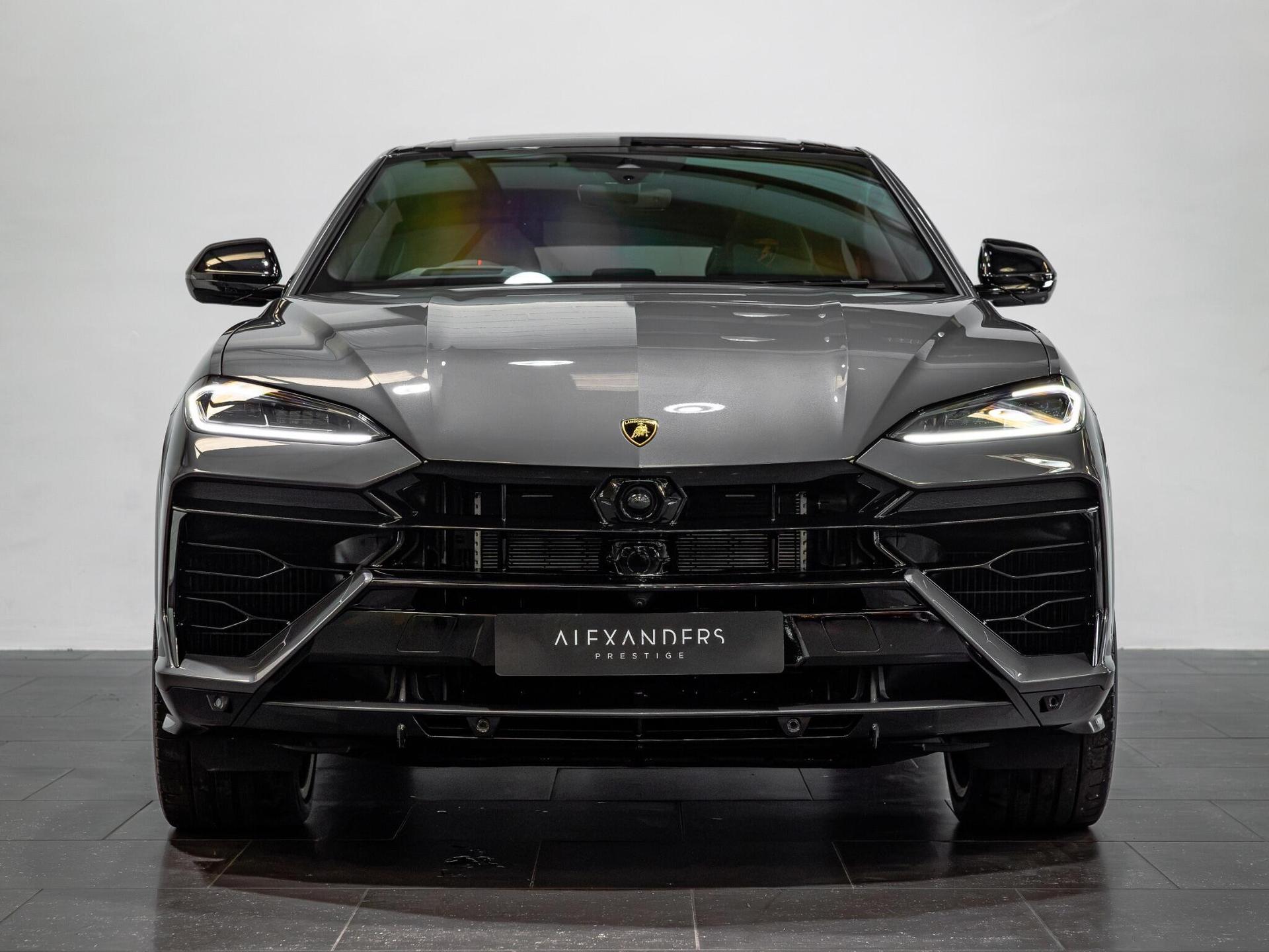 An exterior shot of the front on a 2025 Lamborghini Urus