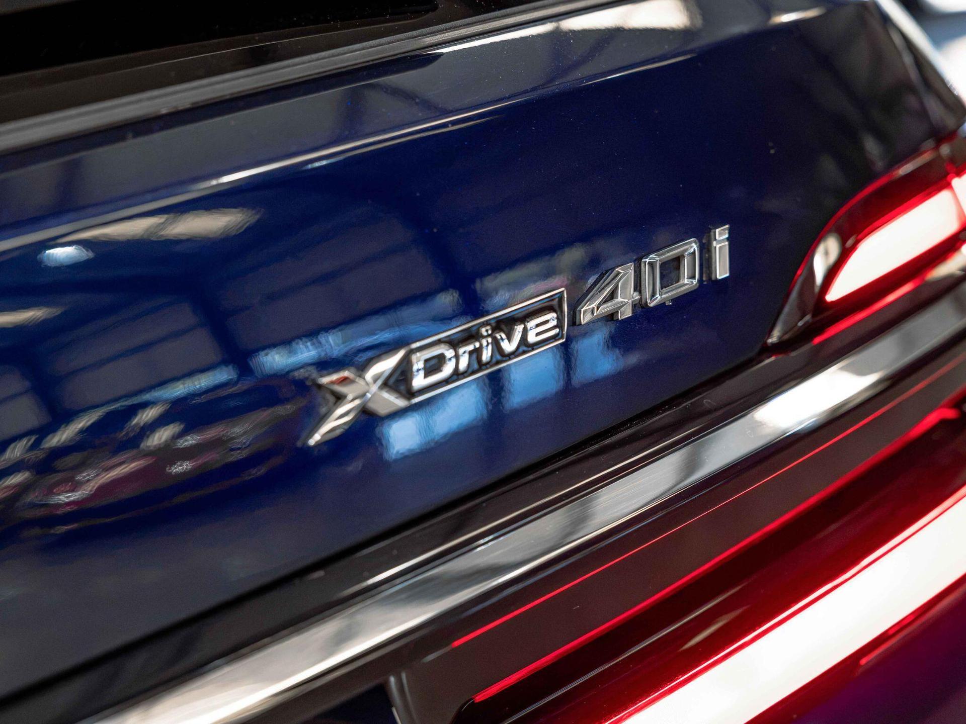 An exterior shot of the badge exterior on a 2024 BMW X7