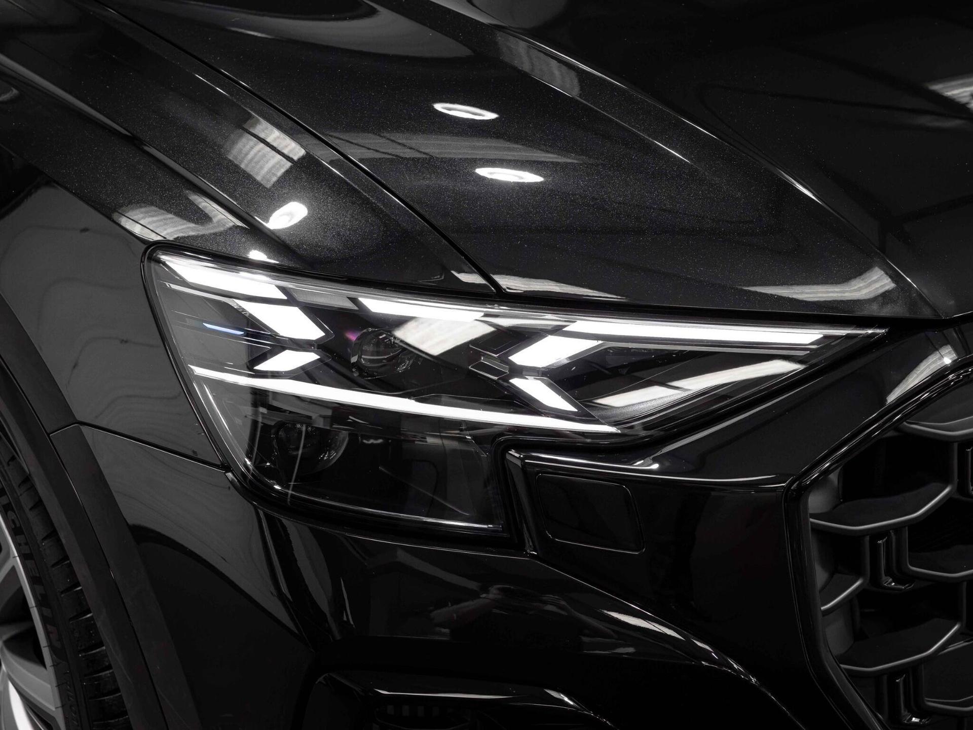 An exterior shot of the lights front on a 2024 Audi SQ8