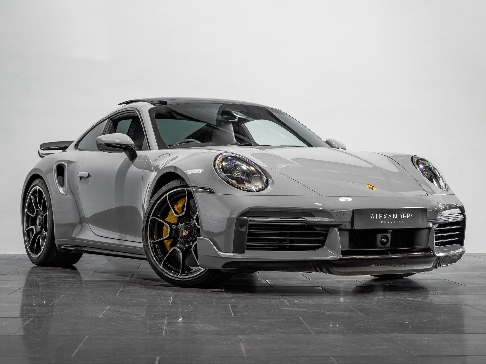 An exterior shot of the front right on a 2022 Porsche 911