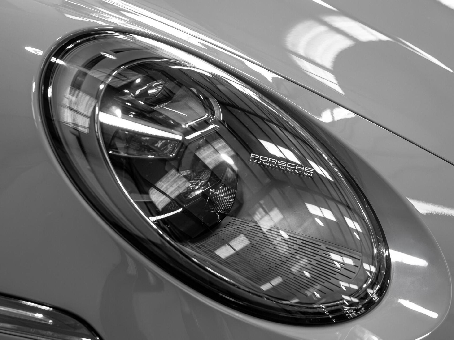An exterior shot of the lights front on a 2022 Porsche 911