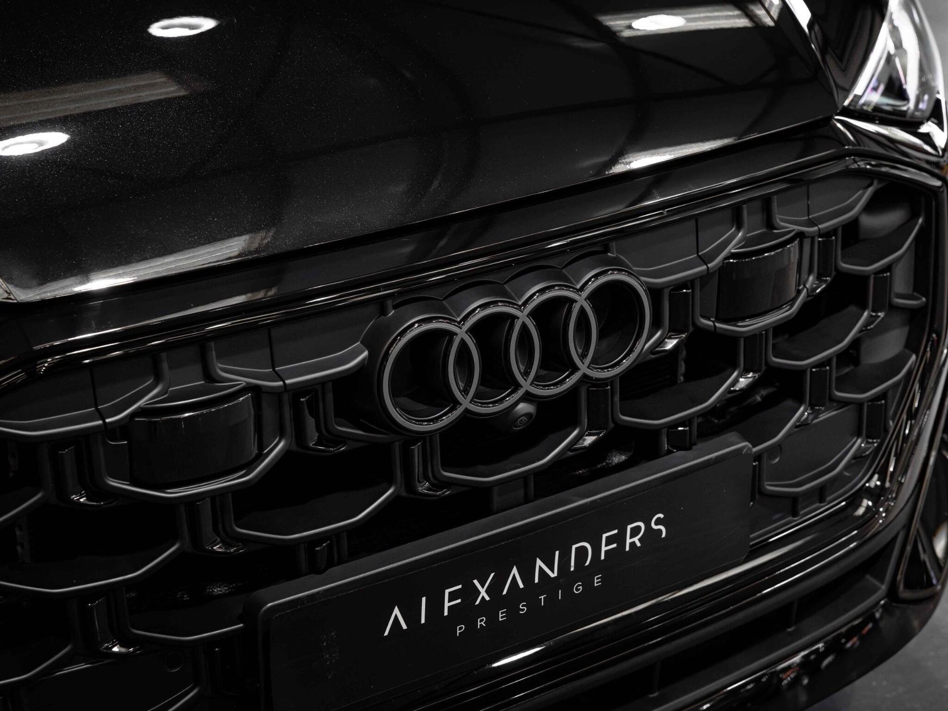 An exterior shot of the badge exterior on a 2024 Audi SQ8