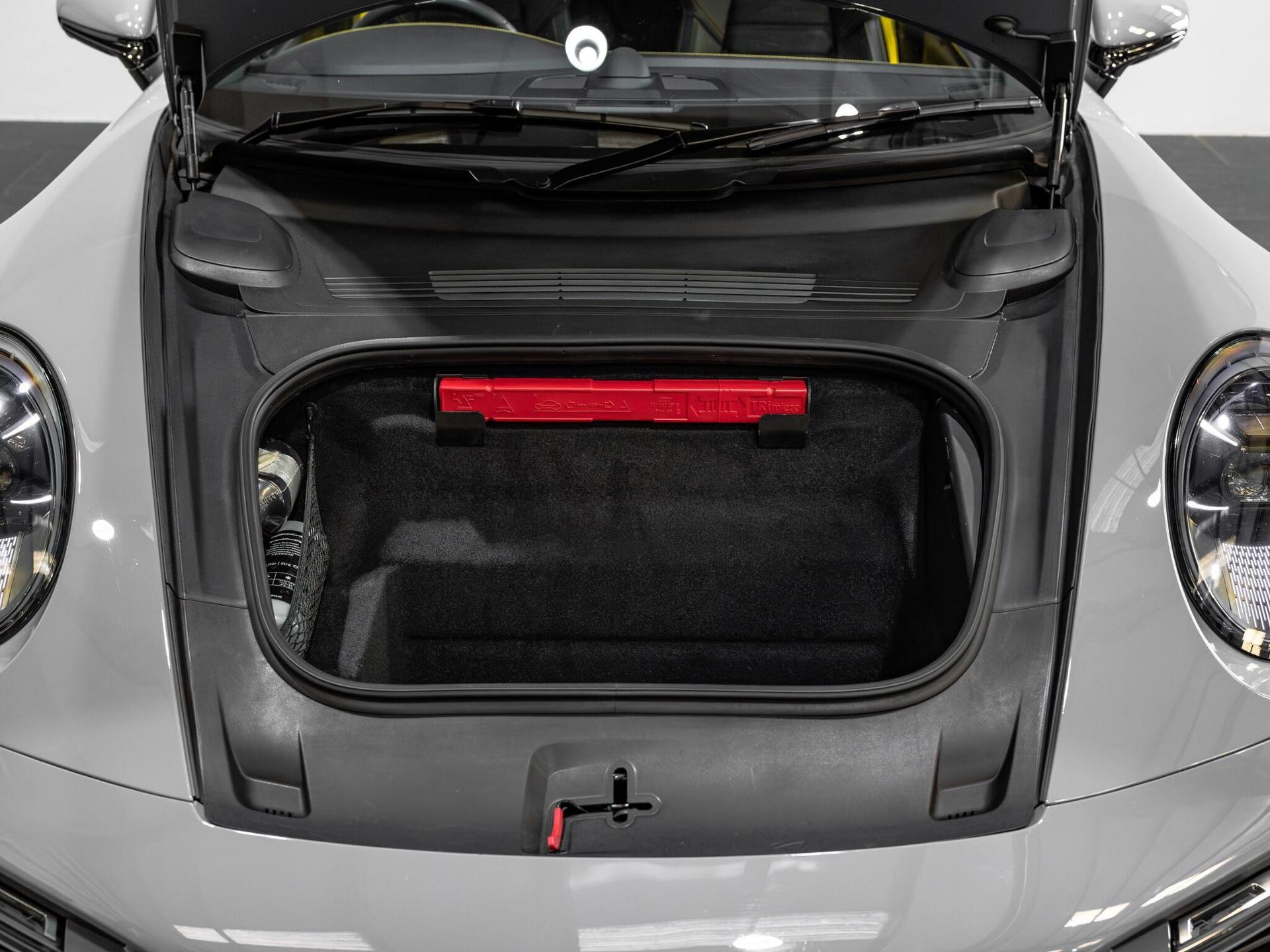 An interior shot of the boot on a 2022 Porsche 911