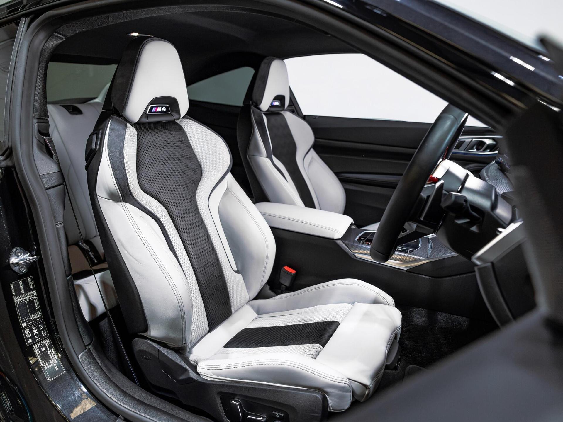 An interior shot of the driver seat on a 2025 BMW M4