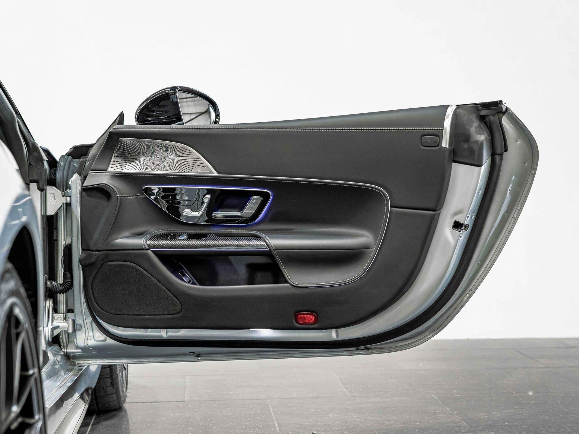 An interior shot of the door interior on a 2024 Mercedes-Benz AMG GT
