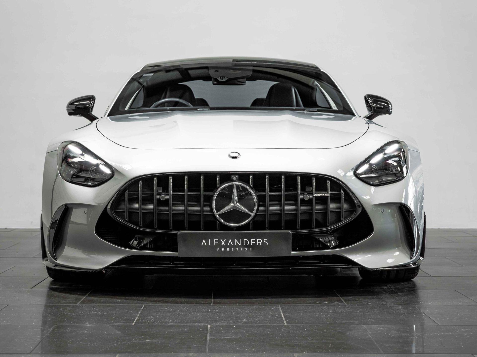 An exterior shot of the front on a 2024 Mercedes-Benz AMG GT