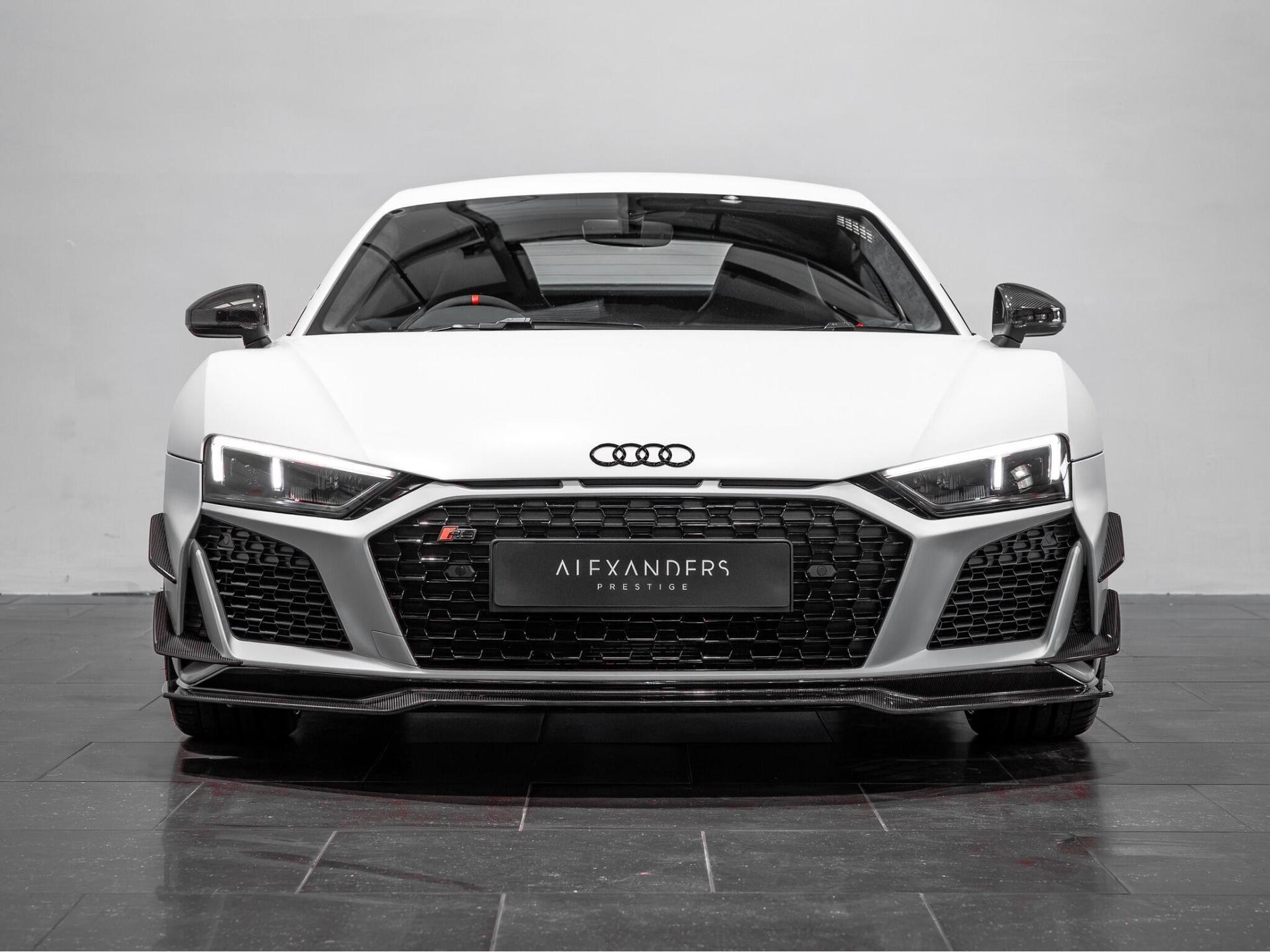 An exterior shot of the front on a 2023 Audi R8