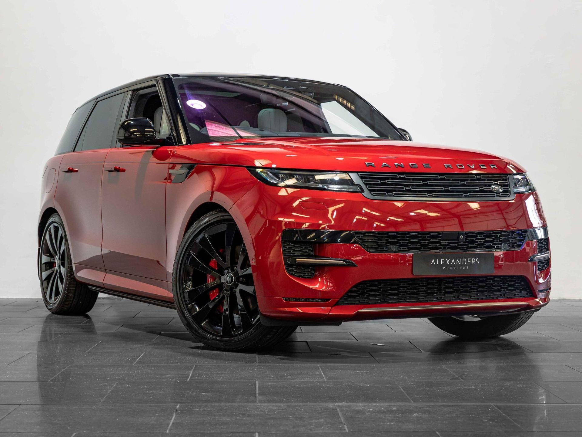 An exterior shot of the front right on a 2023 Land Rover Range Rover Sport