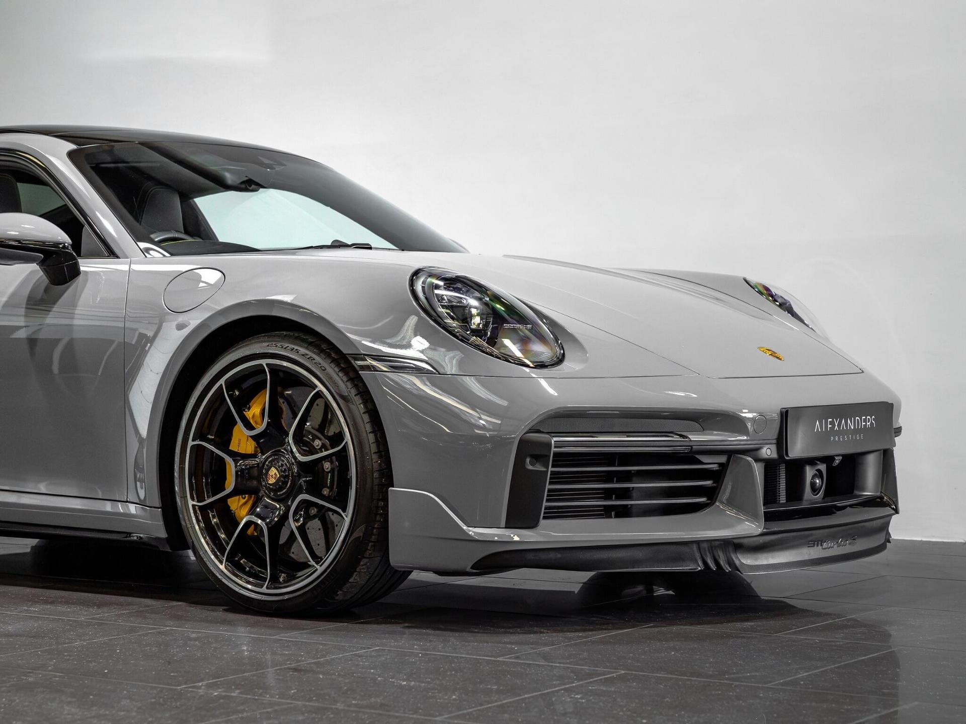 An exterior shot of the front right on a 2022 Porsche 911