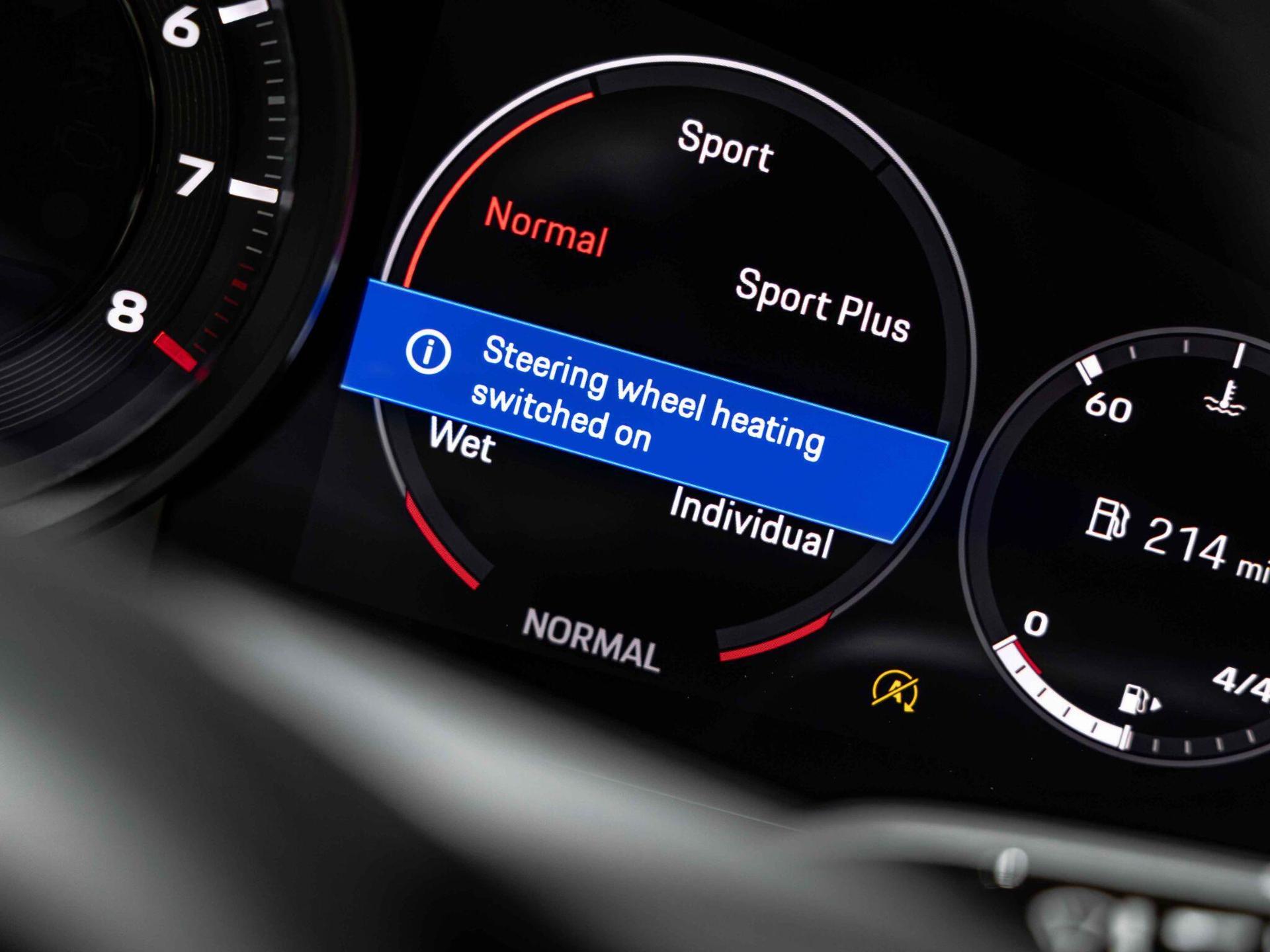 An interior shot of the driver instruments on a 2024 Porsche 911