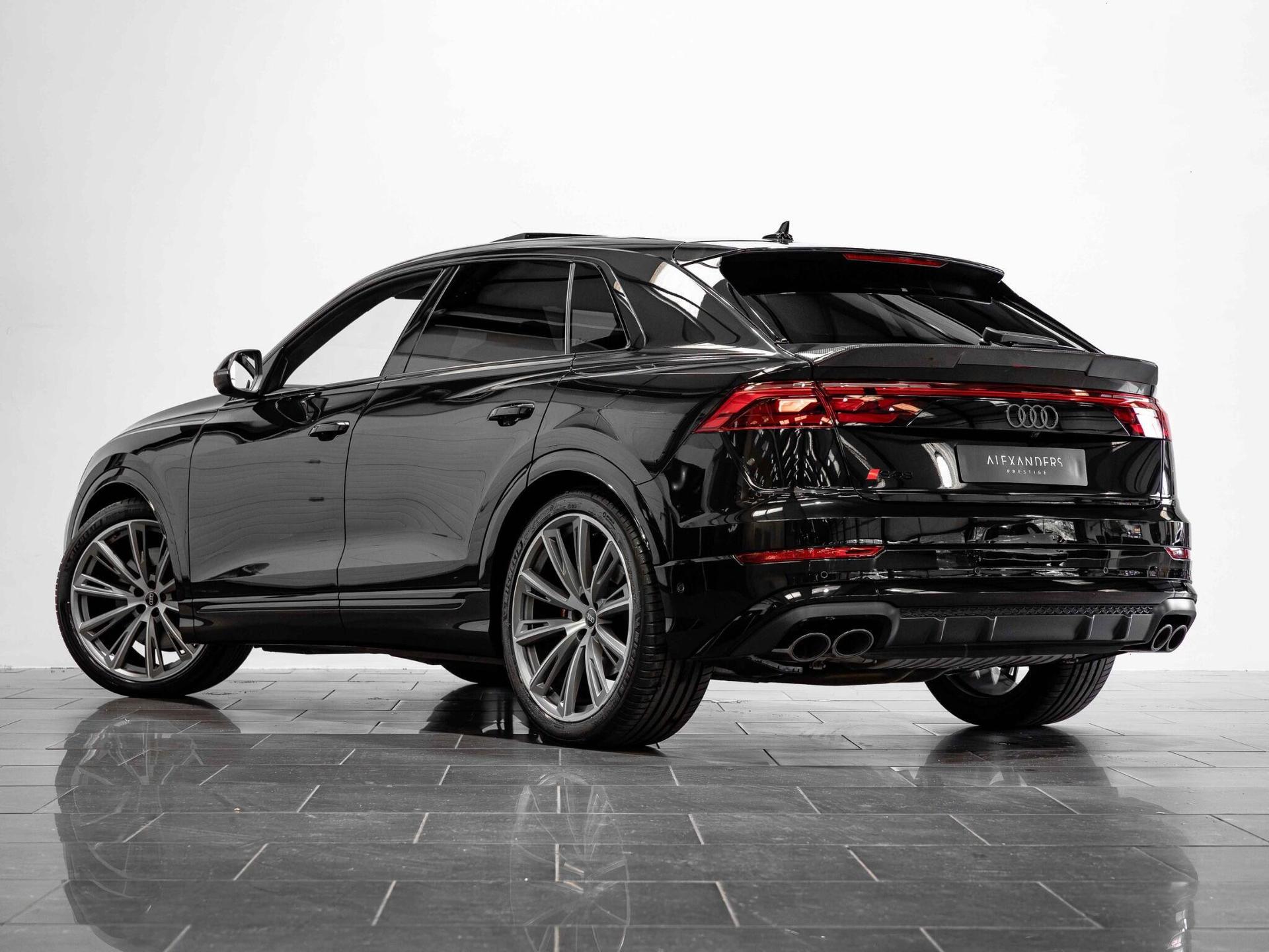 An exterior shot of the rear left on a 2024 Audi SQ8