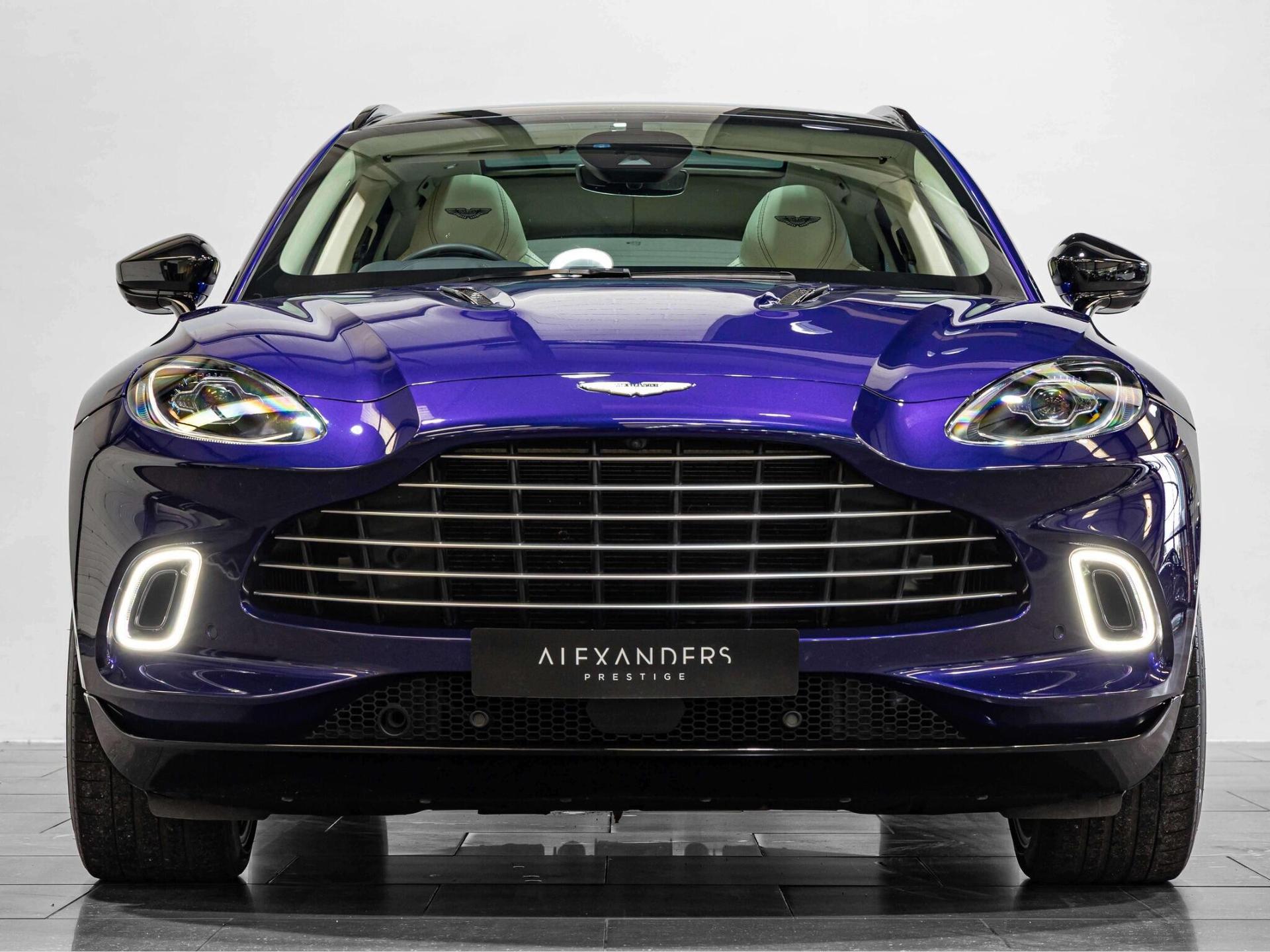 An exterior shot of the front on a 2023 Aston Martin DBX
