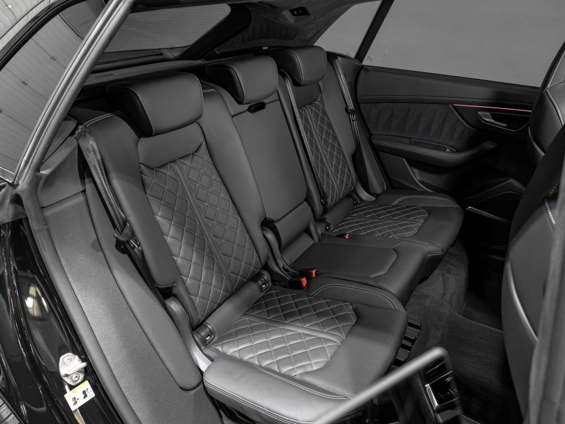 An interior shot of the seats rear on a 2024 Audi SQ8