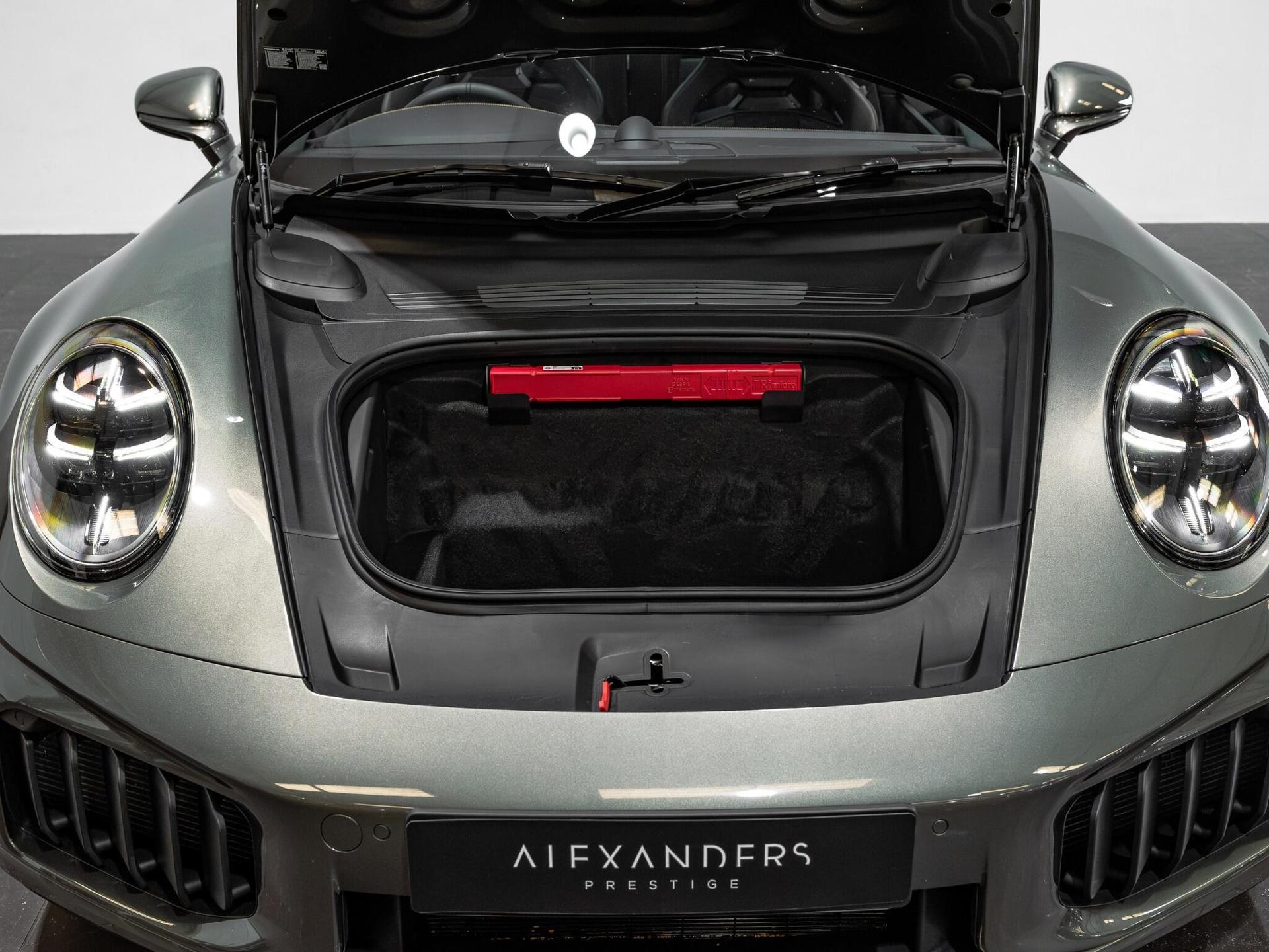An interior shot of the boot on a 2026 Porsche 911