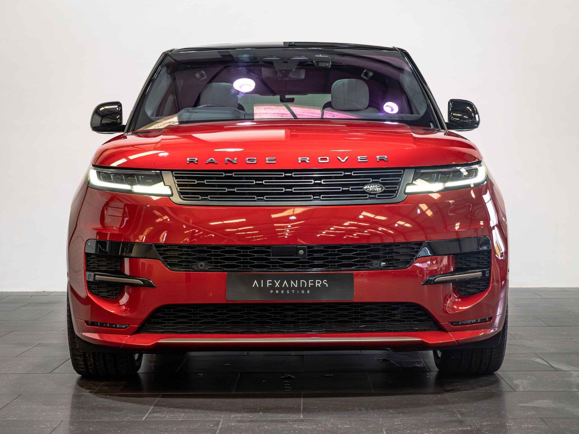 An exterior shot of the front on a 2023 Land Rover Range Rover Sport