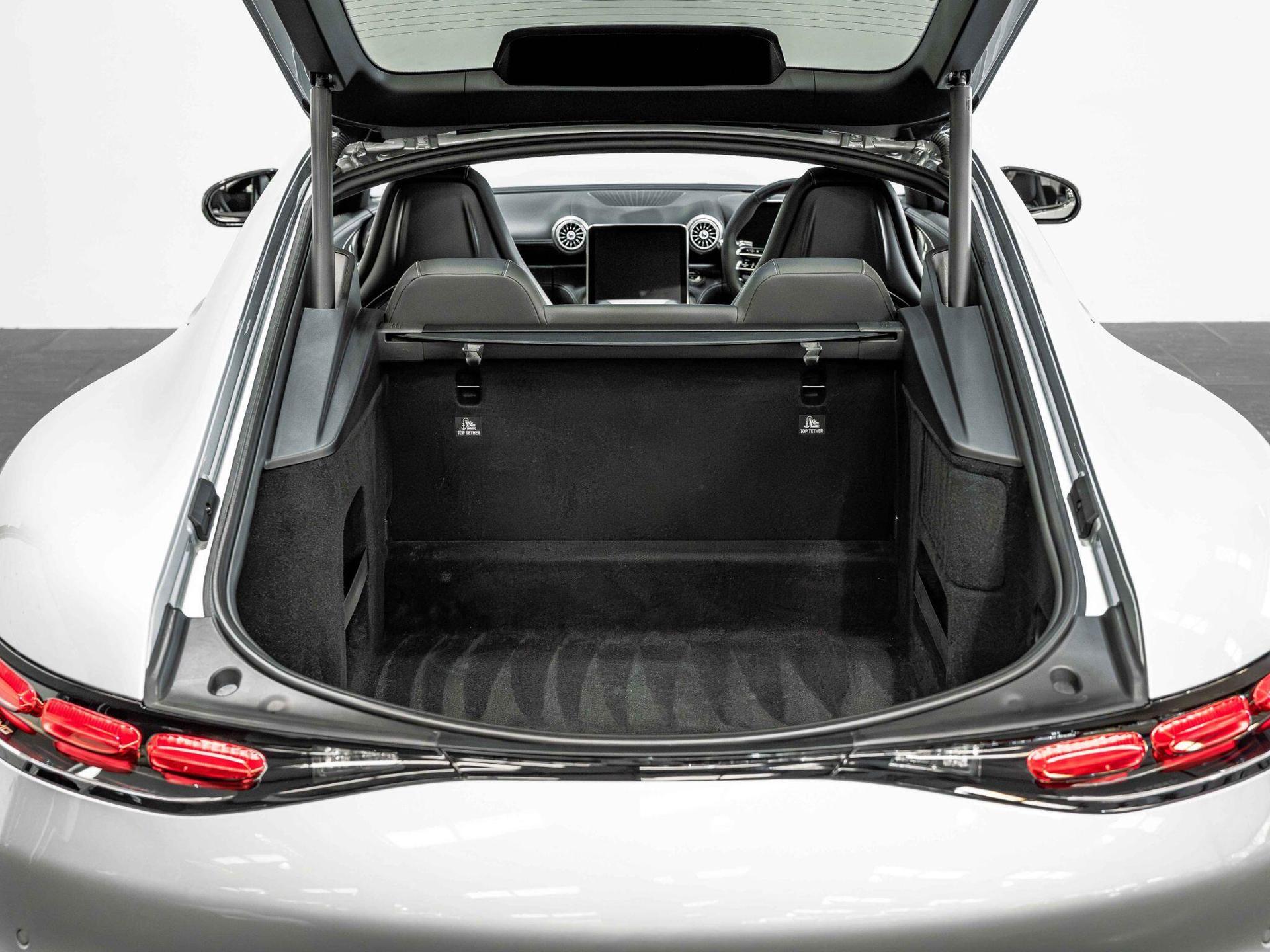 An interior shot of the boot on a 2024 Mercedes-Benz AMG GT