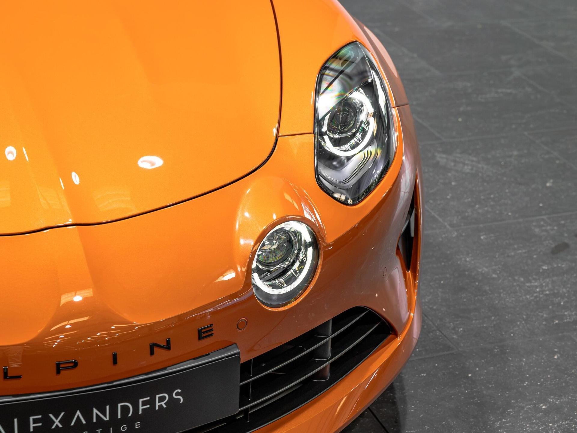 An exterior shot of the lights front on a 2026 Alpine A110