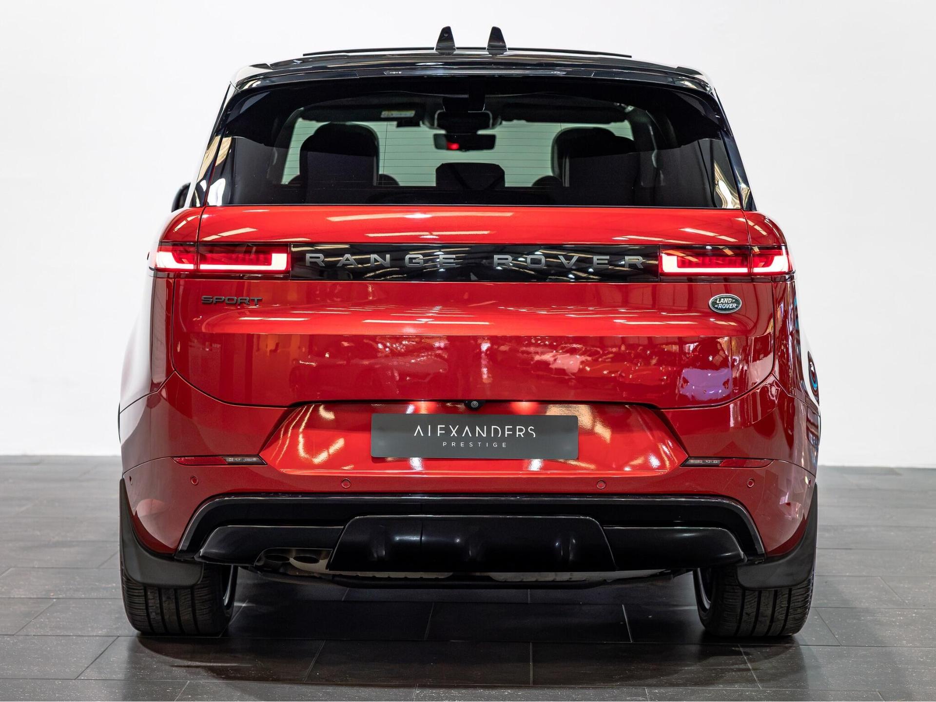 An exterior shot of the rear on a 2023 Land Rover Range Rover Sport