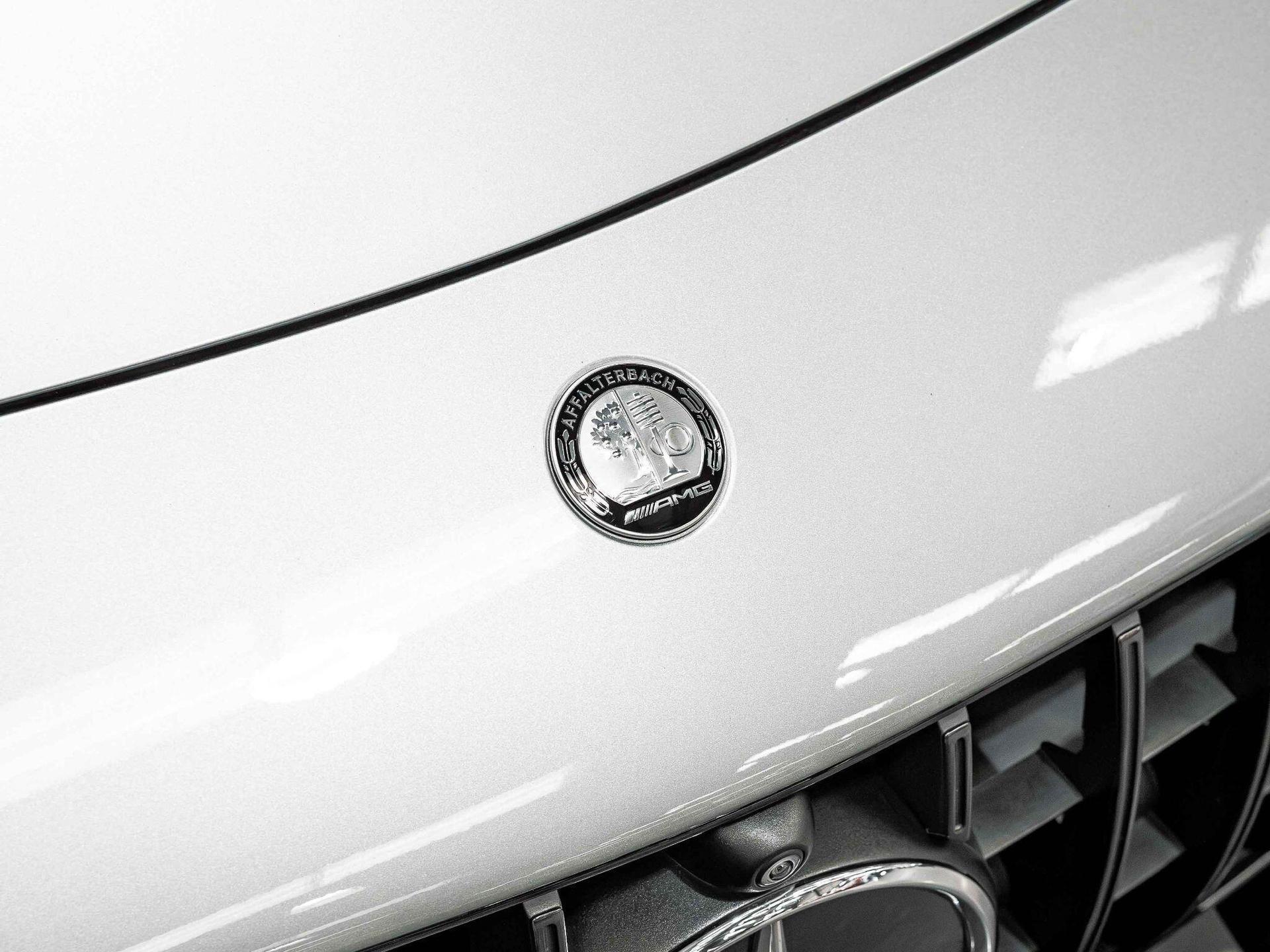 An exterior shot of the badge exterior on a 2024 Mercedes-Benz AMG GT