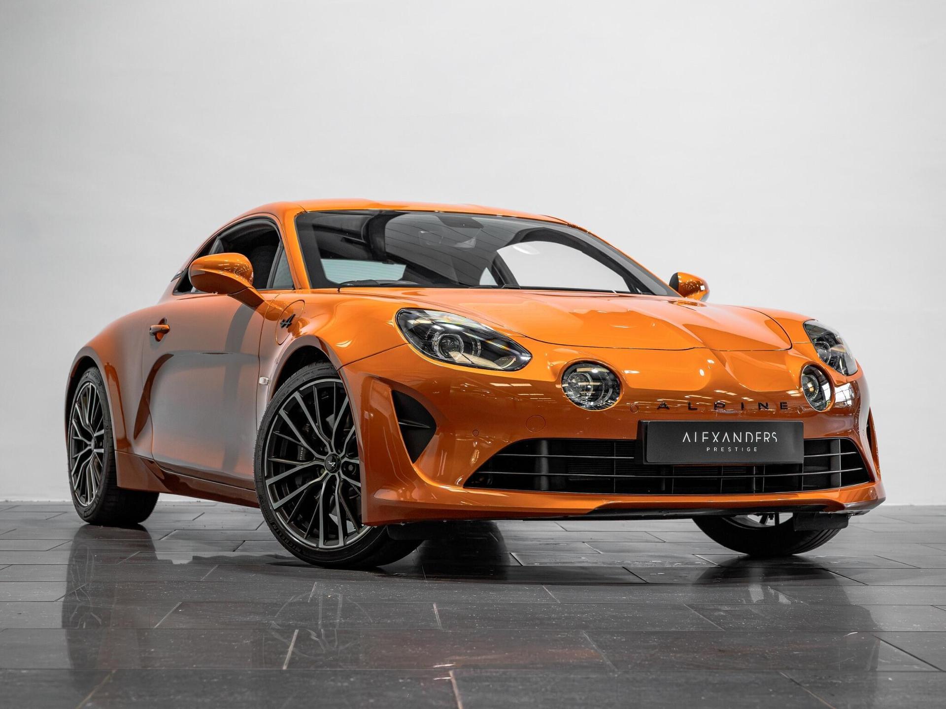 An exterior shot of the front right on a 2026 Alpine A110