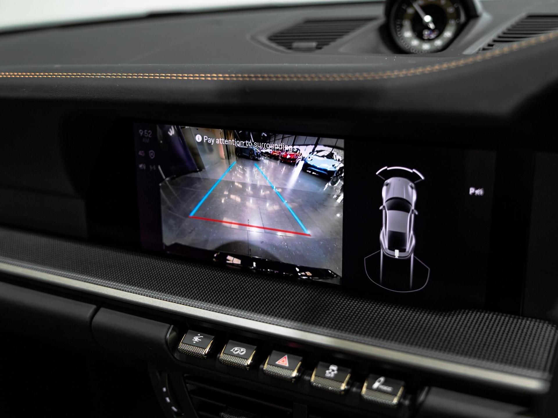 An interior shot of the infotainment system on a 2026 Porsche 911