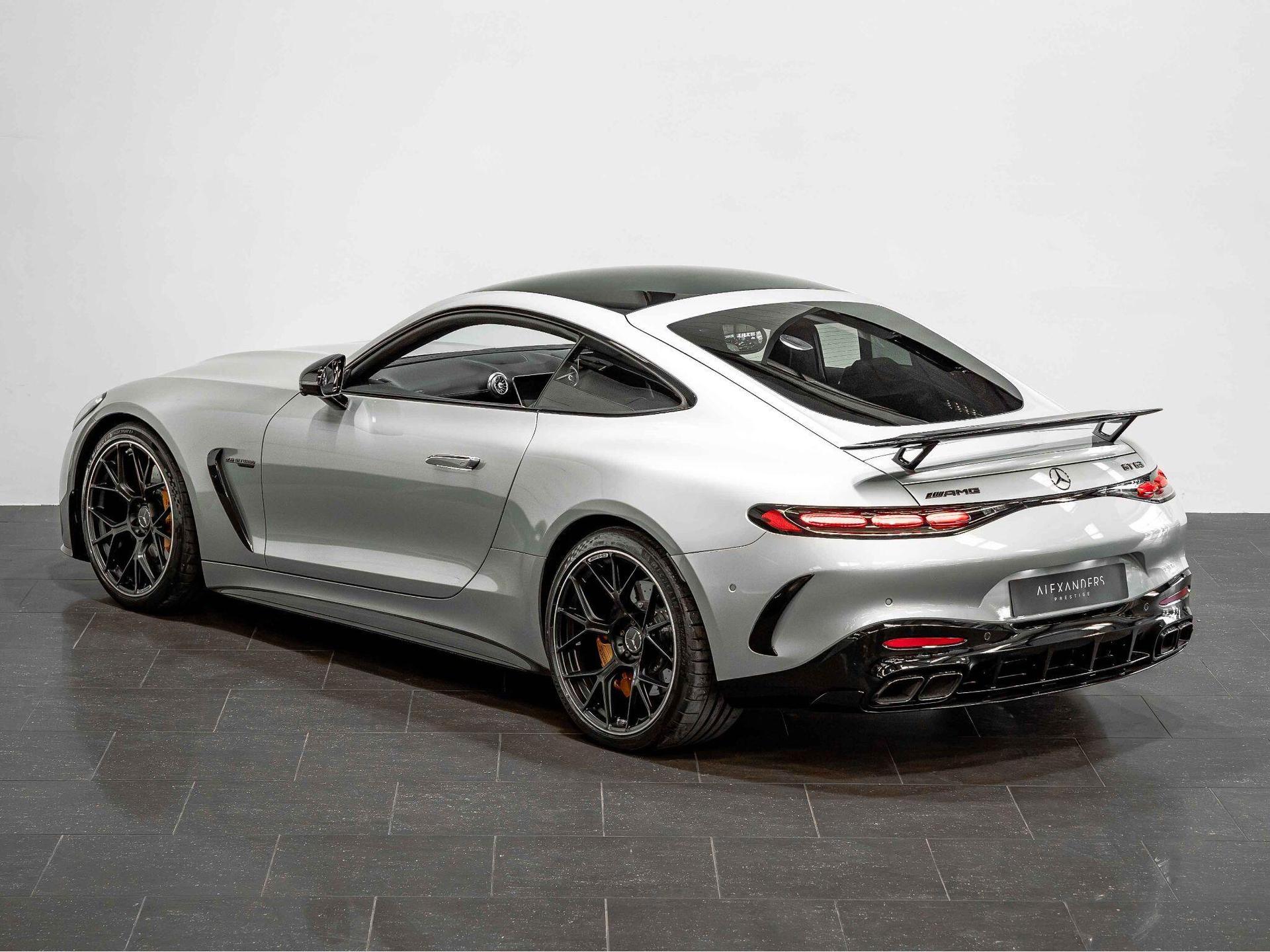 An exterior shot of the rear left on a 2024 Mercedes-Benz AMG GT