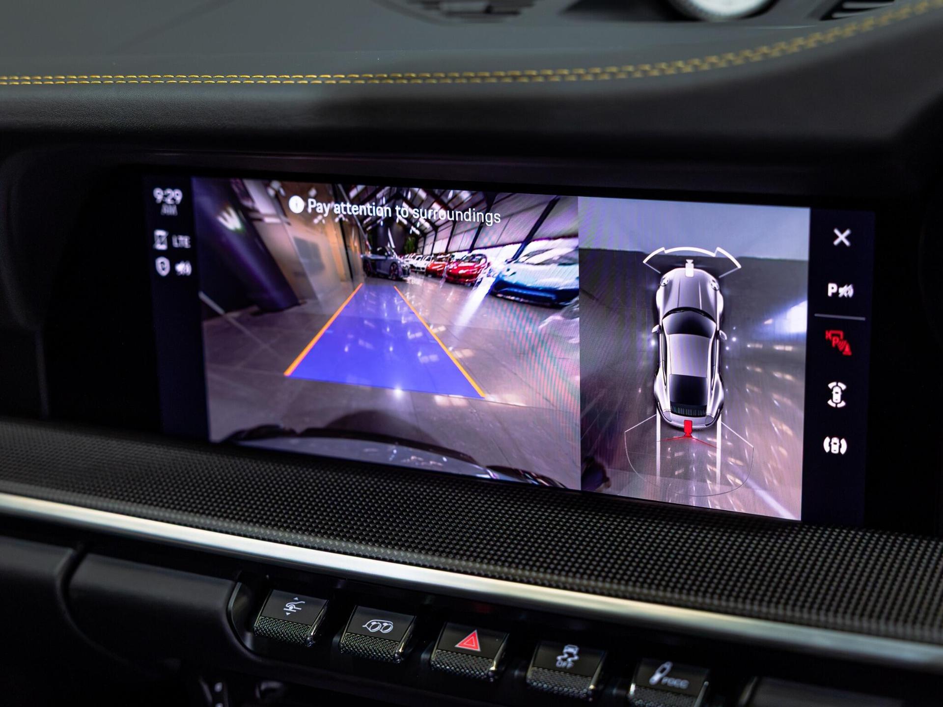 An interior shot of the infotainment system on a 2022 Porsche 911