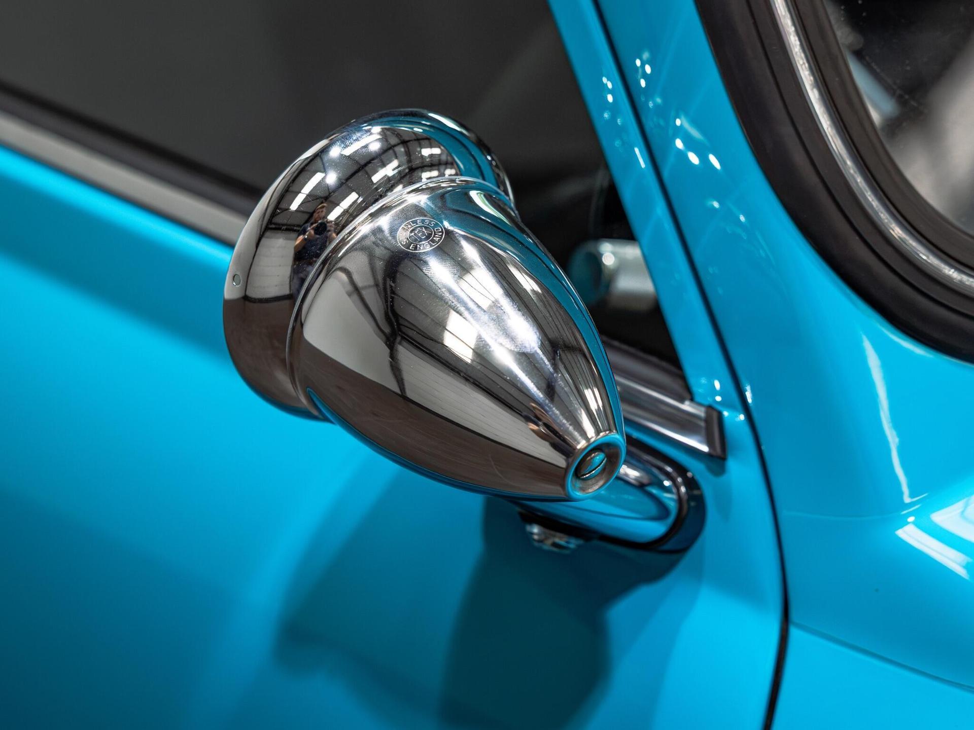 An exterior shot of the badge exterior on a 1997 Rover Mini