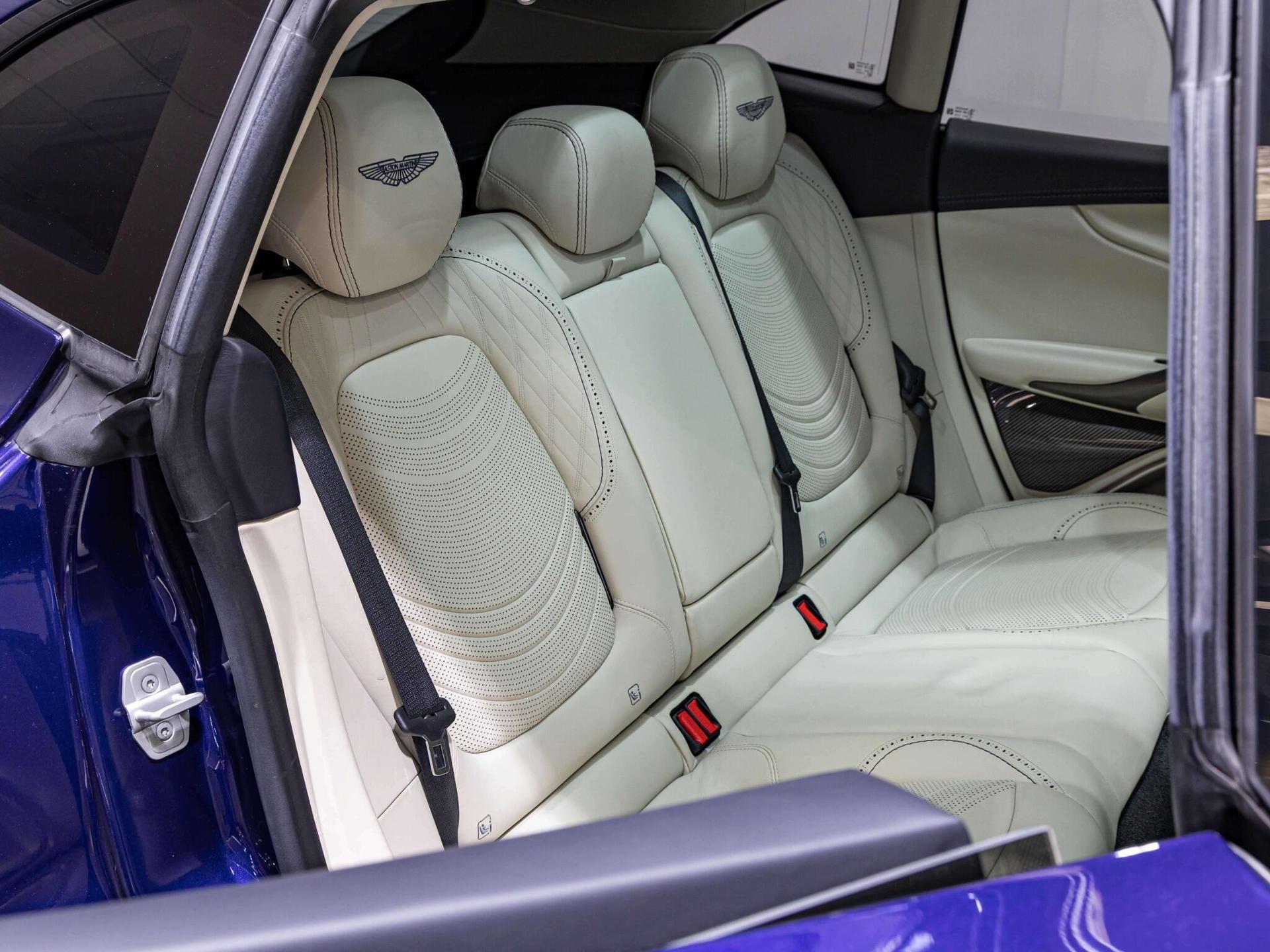 An interior shot of the seats rear on a 2023 Aston Martin DBX