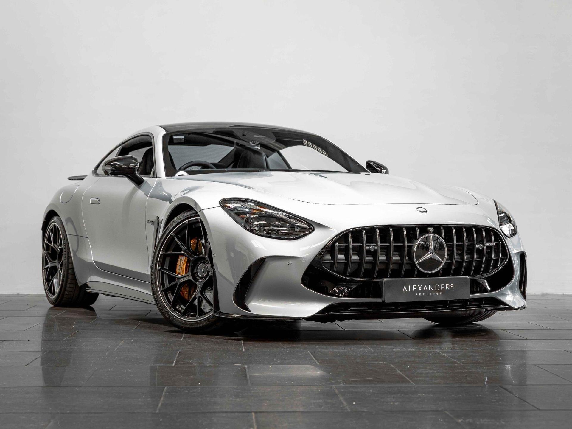 An exterior shot of the front right on a 2024 Mercedes-Benz AMG GT