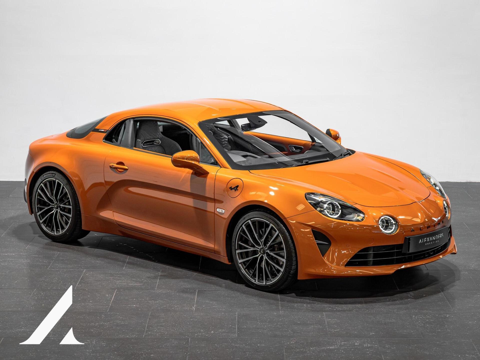 An exterior shot of the front right on a 2026 Alpine A110