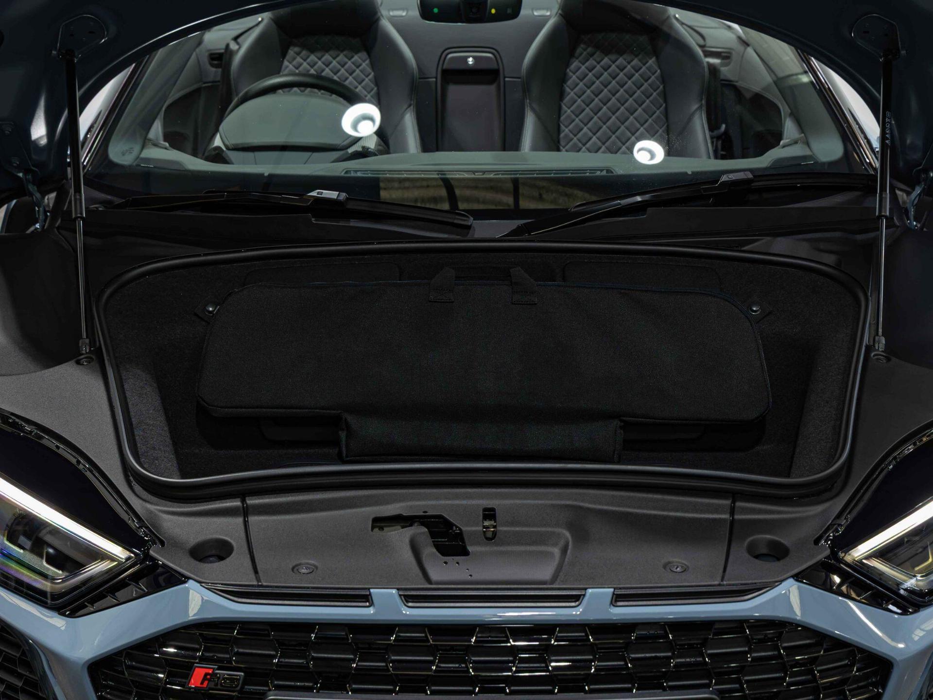 An interior shot of the boot on a 2021 Audi R8