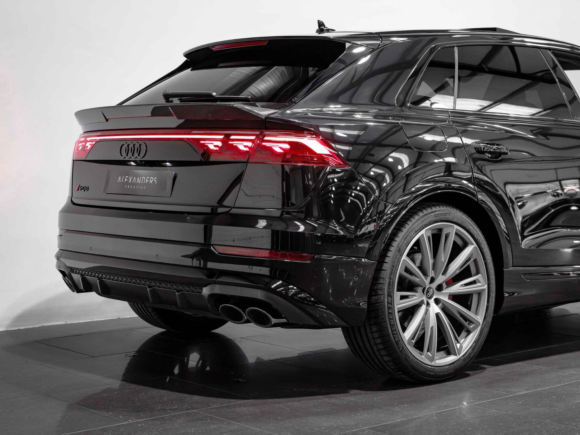 An exterior shot of the rear right on a 2024 Audi SQ8
