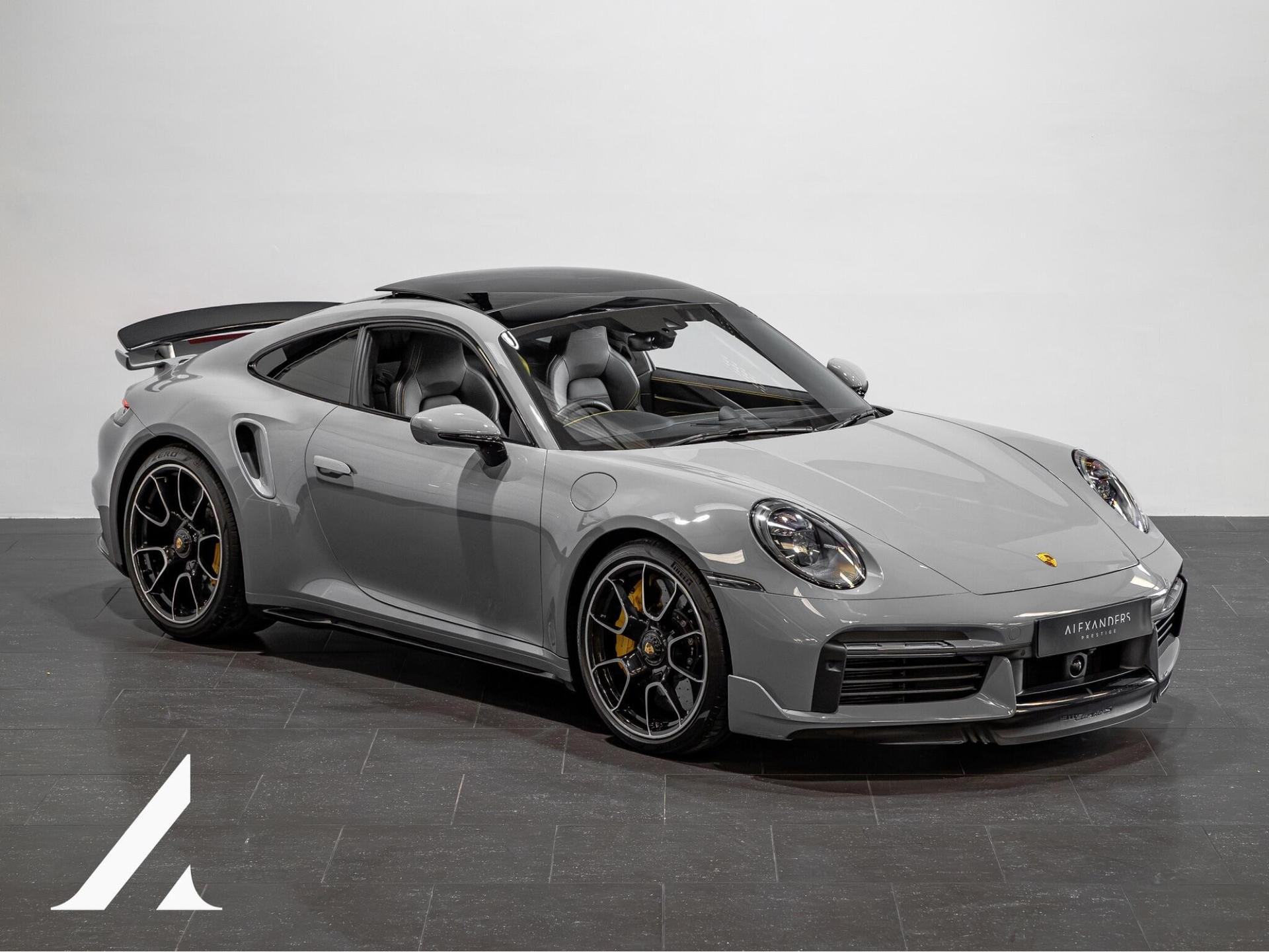 An exterior shot of the front right on a 2022 Porsche 911