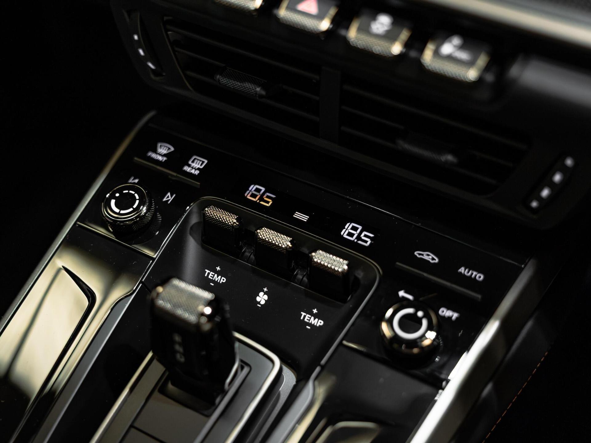 An interior shot of the misc controls on a 2026 Porsche 911