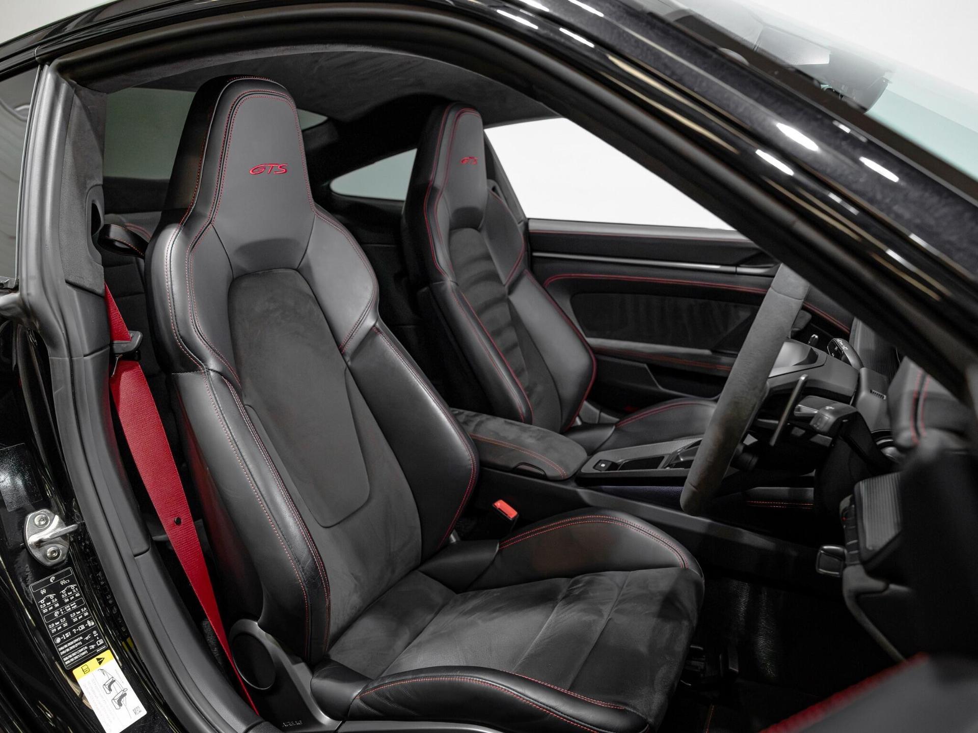 An interior shot of the driver seat on a 2021 Porsche 911