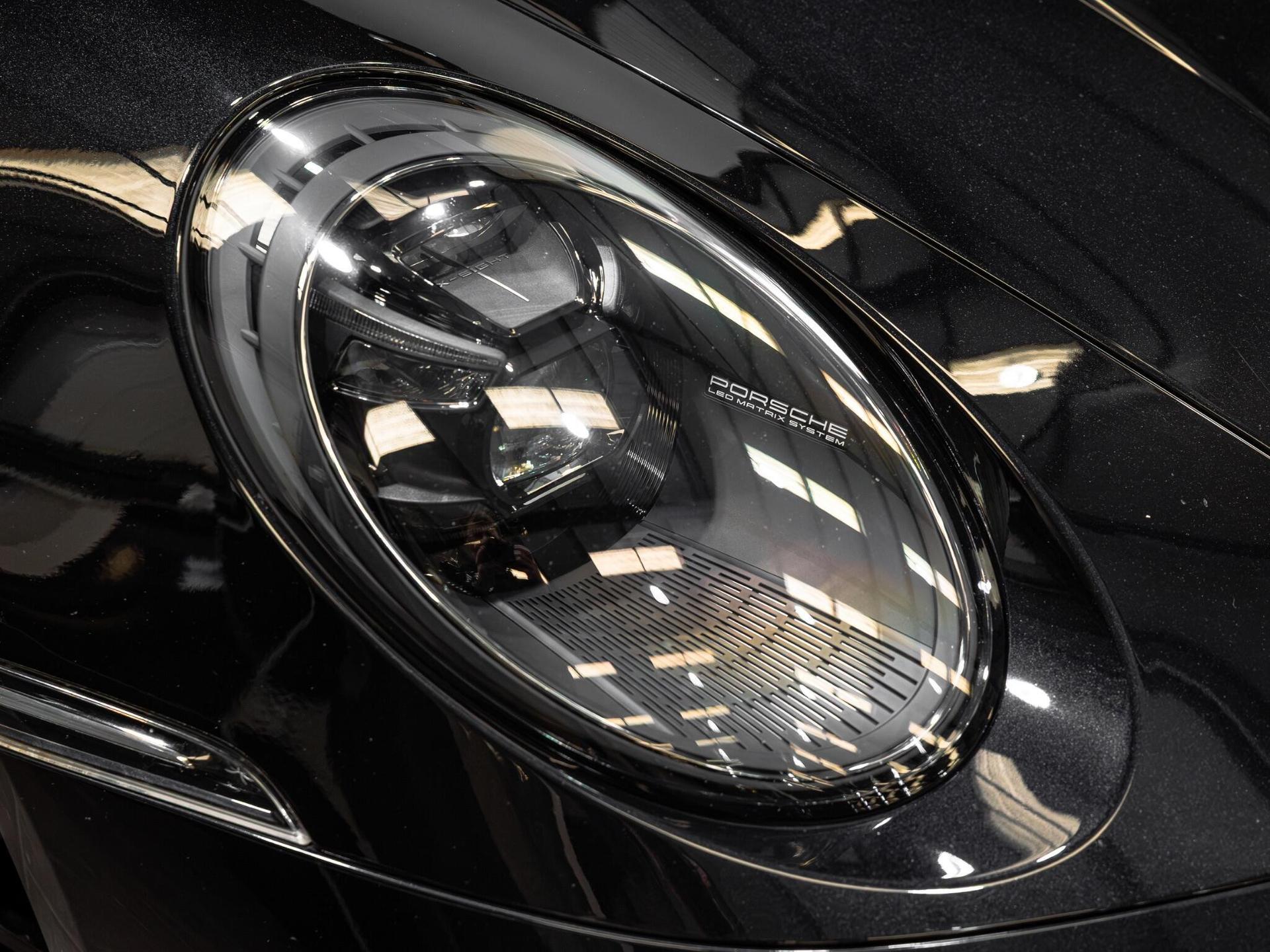 An exterior shot of the lights front on a 2021 Porsche 911