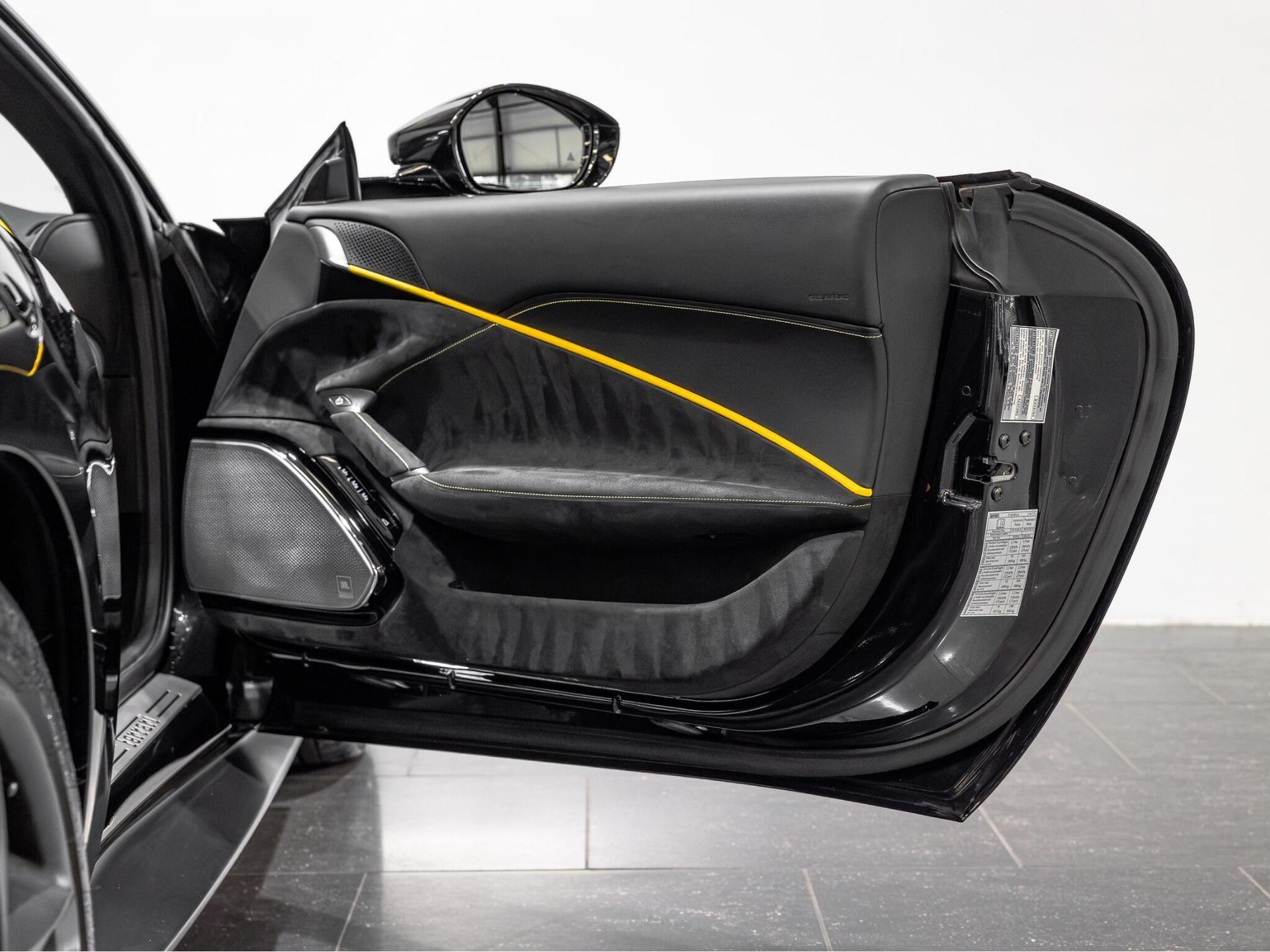 An interior shot of the door interior on a 2021 Ferrari Roma