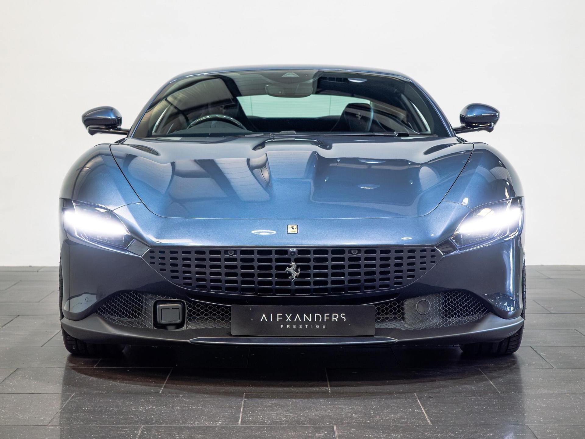 An exterior shot of the front on a 2022 Ferrari Roma