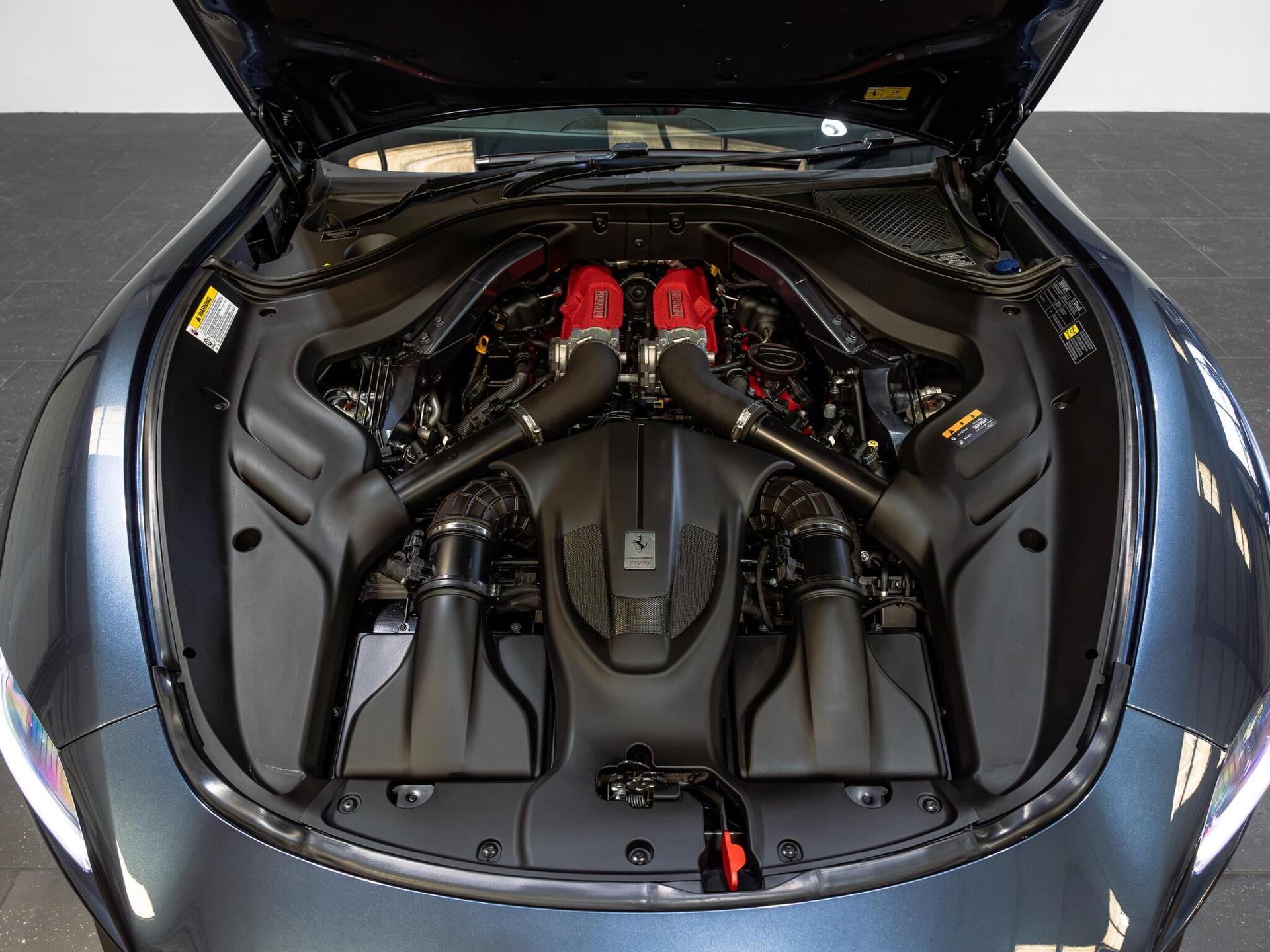 An exterior shot of the engine on a 2022 Ferrari Roma
