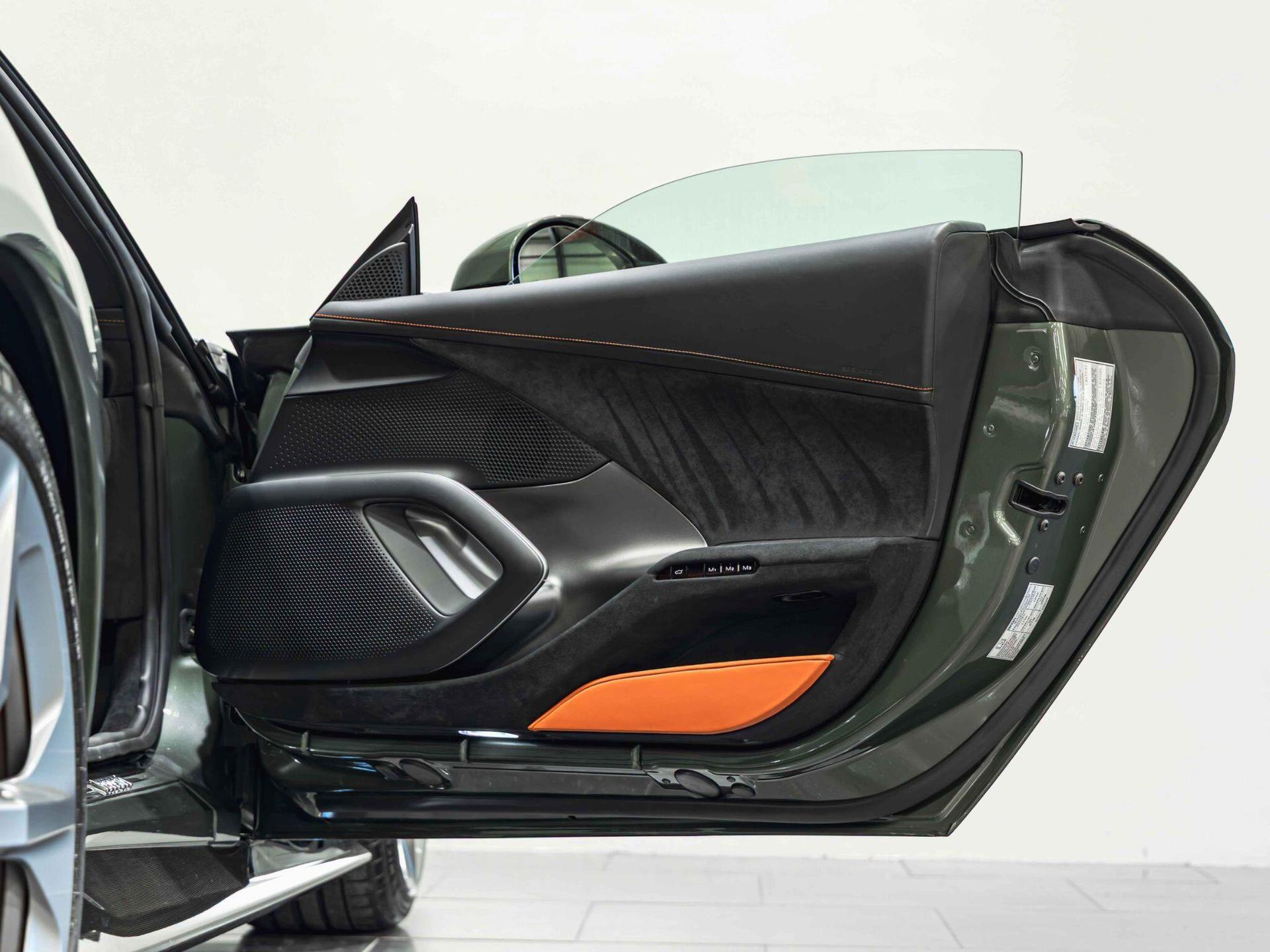 An interior shot of the door interior on a 2025 Ferrari 12Cilindri