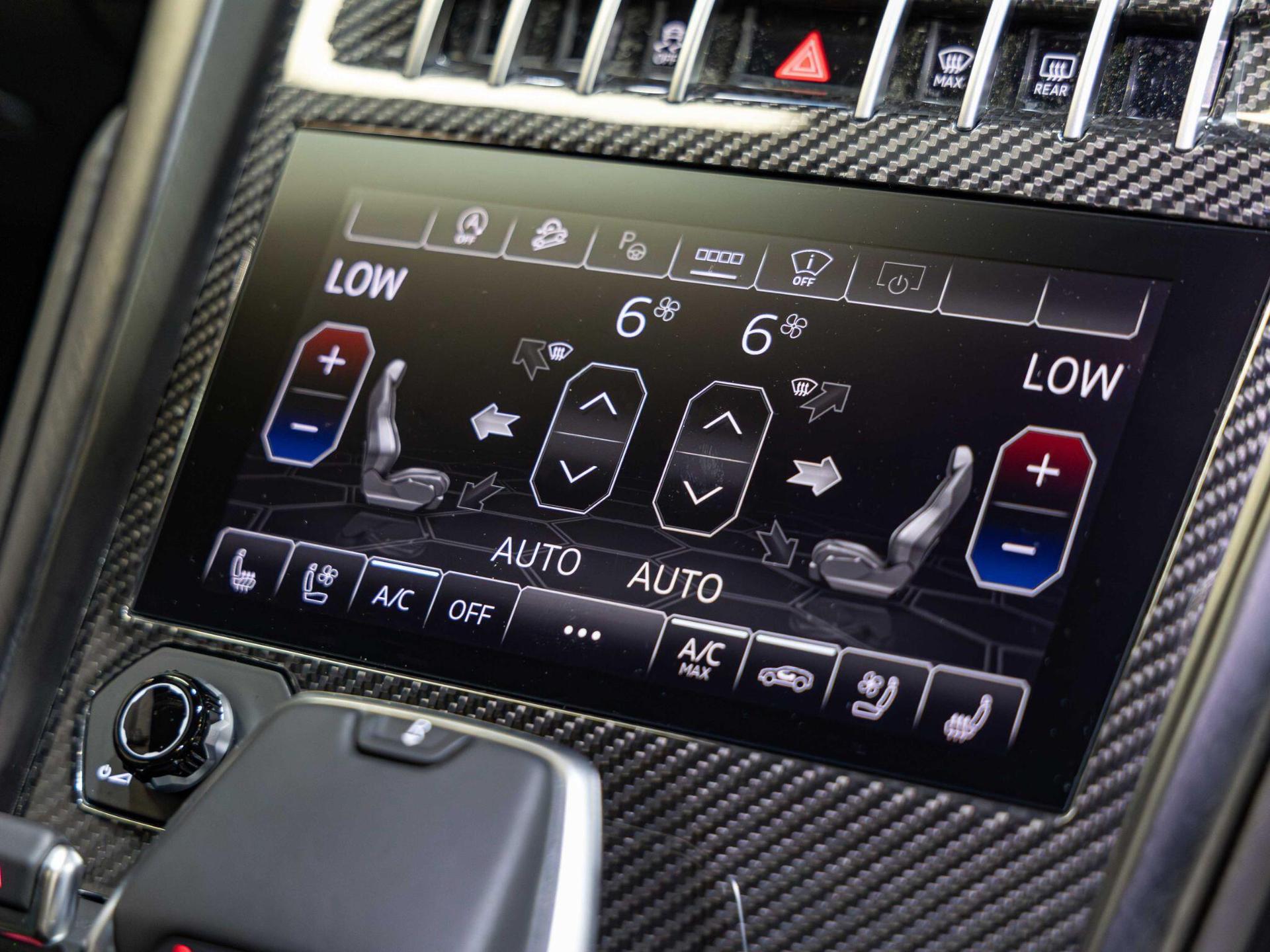 An interior shot of the infotainment system on a 2022 Lamborghini Urus