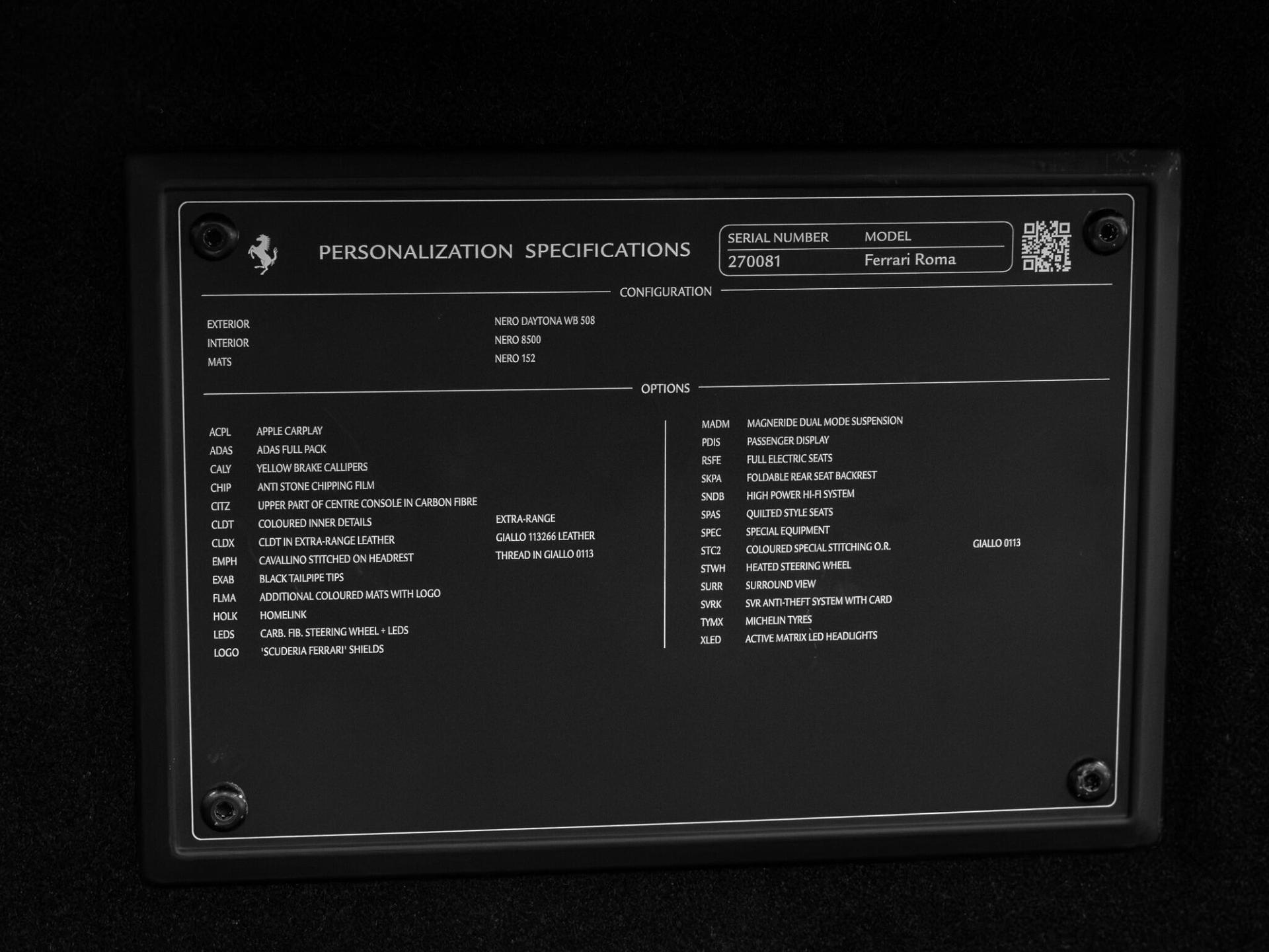An interior shot of the infotainment system on a 2021 Ferrari Roma