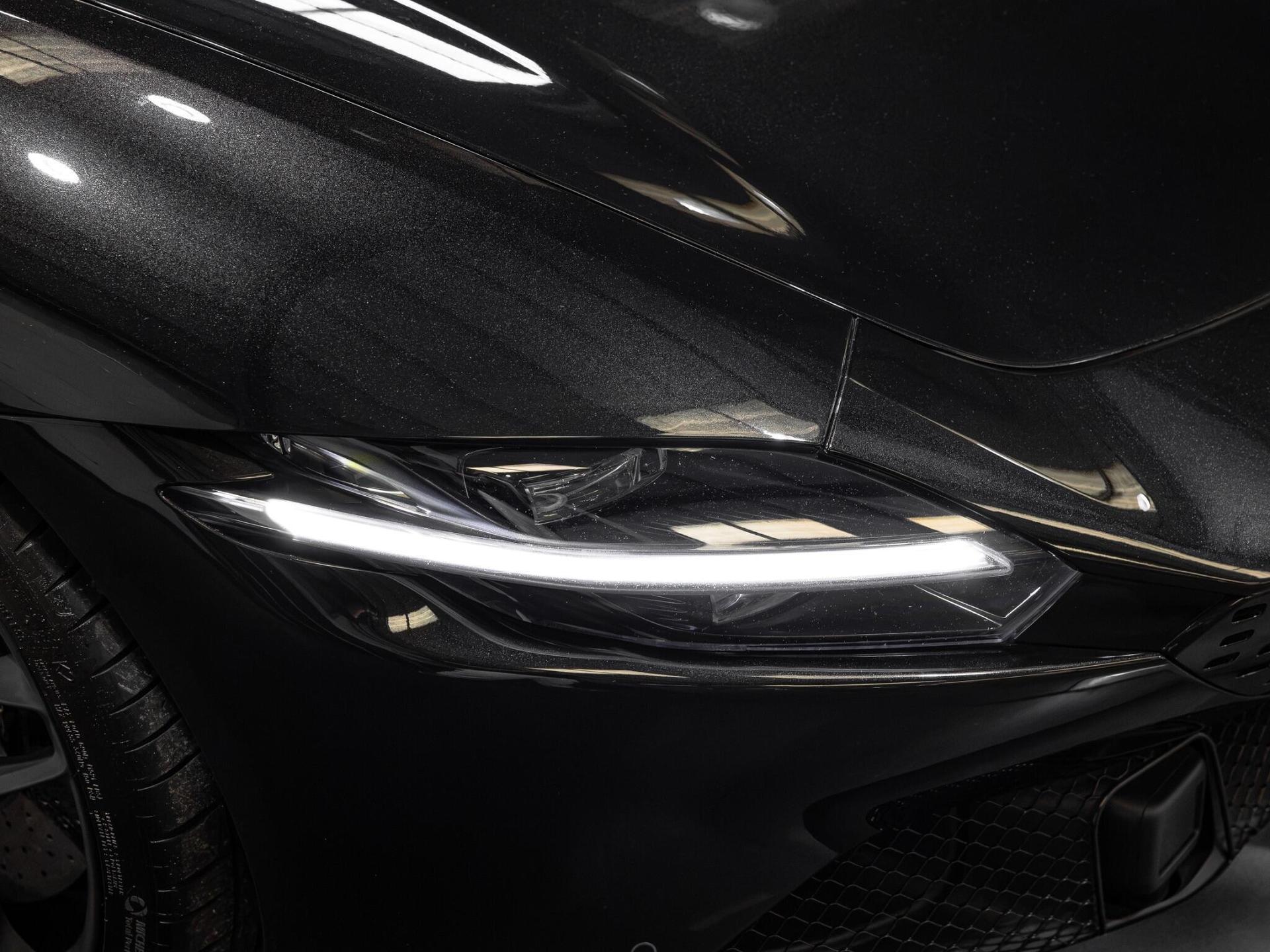 An exterior shot of the lights front on a 2021 Ferrari Roma