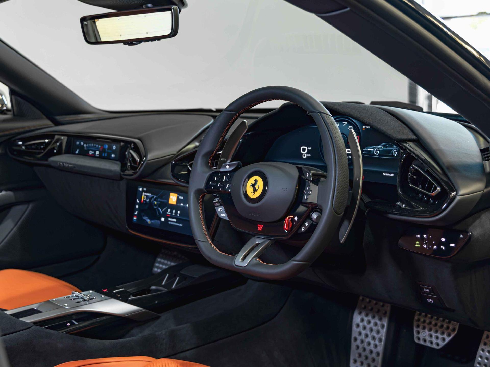 An interior shot of the interior front on a 2025 Ferrari 12Cilindri