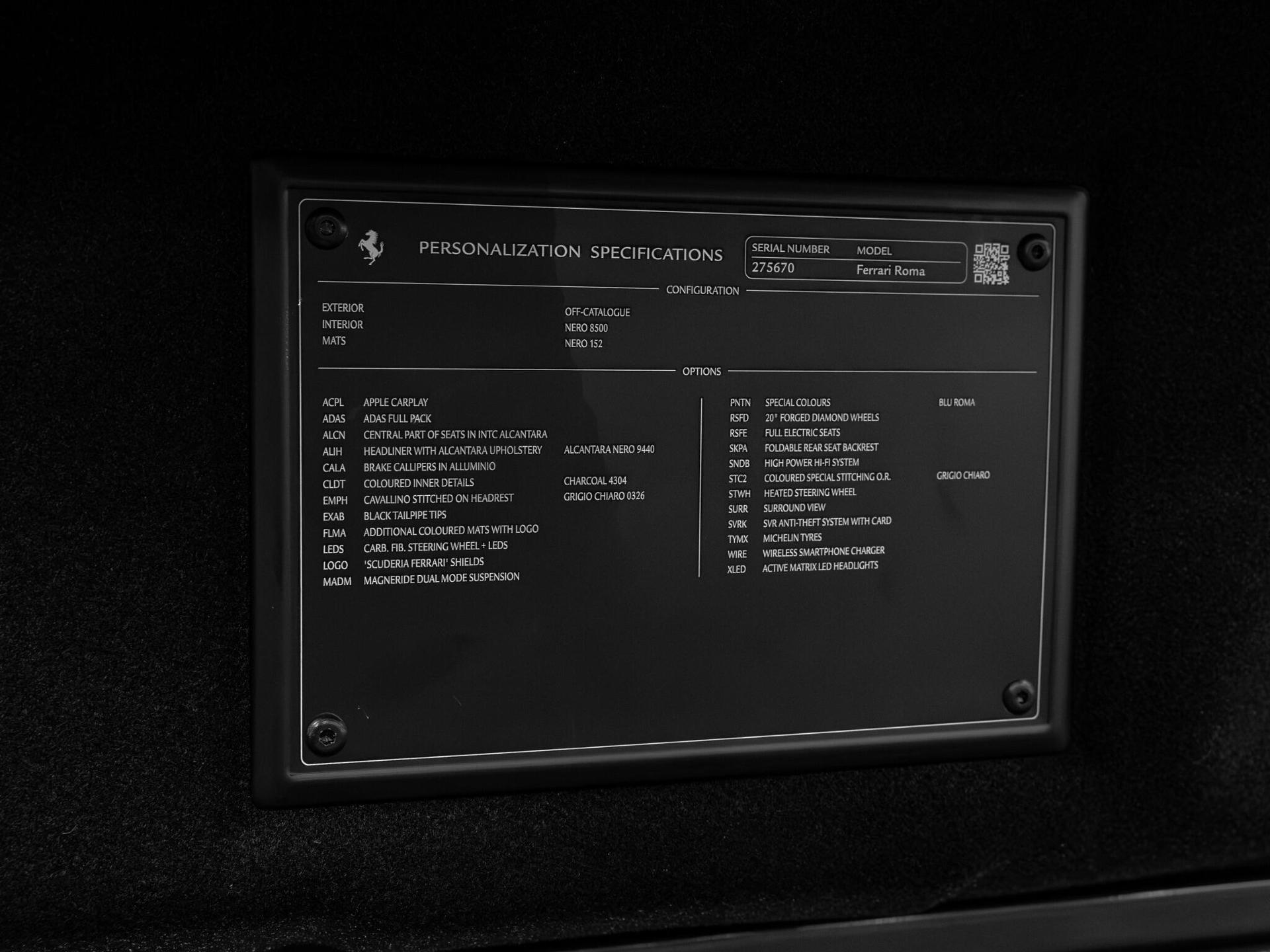 An interior shot of the infotainment system on a 2022 Ferrari Roma